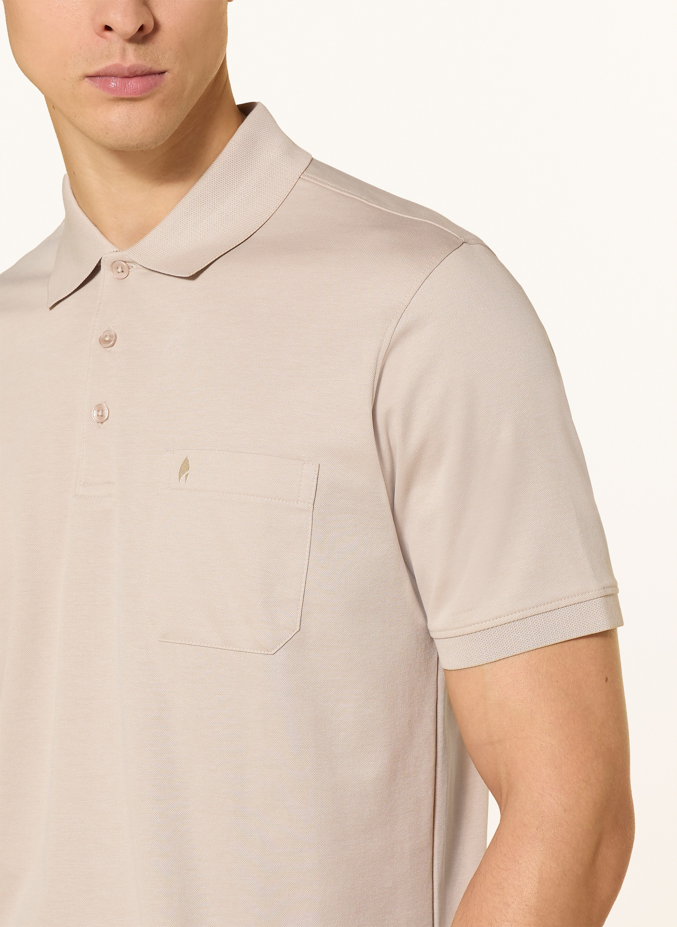 Thumbnail - Ragman Piqué-Poloshirt beige