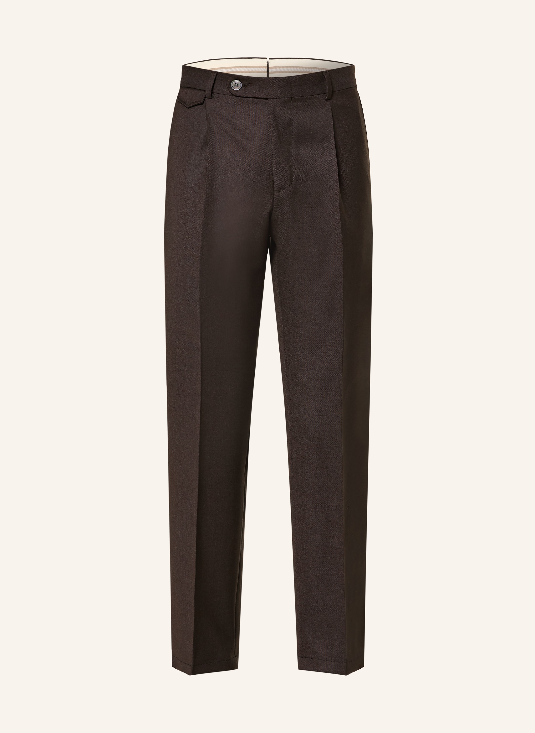 Windsor Windsor. Anzughose Silvi Shaped Fit braun in 202 Dark Brown 202