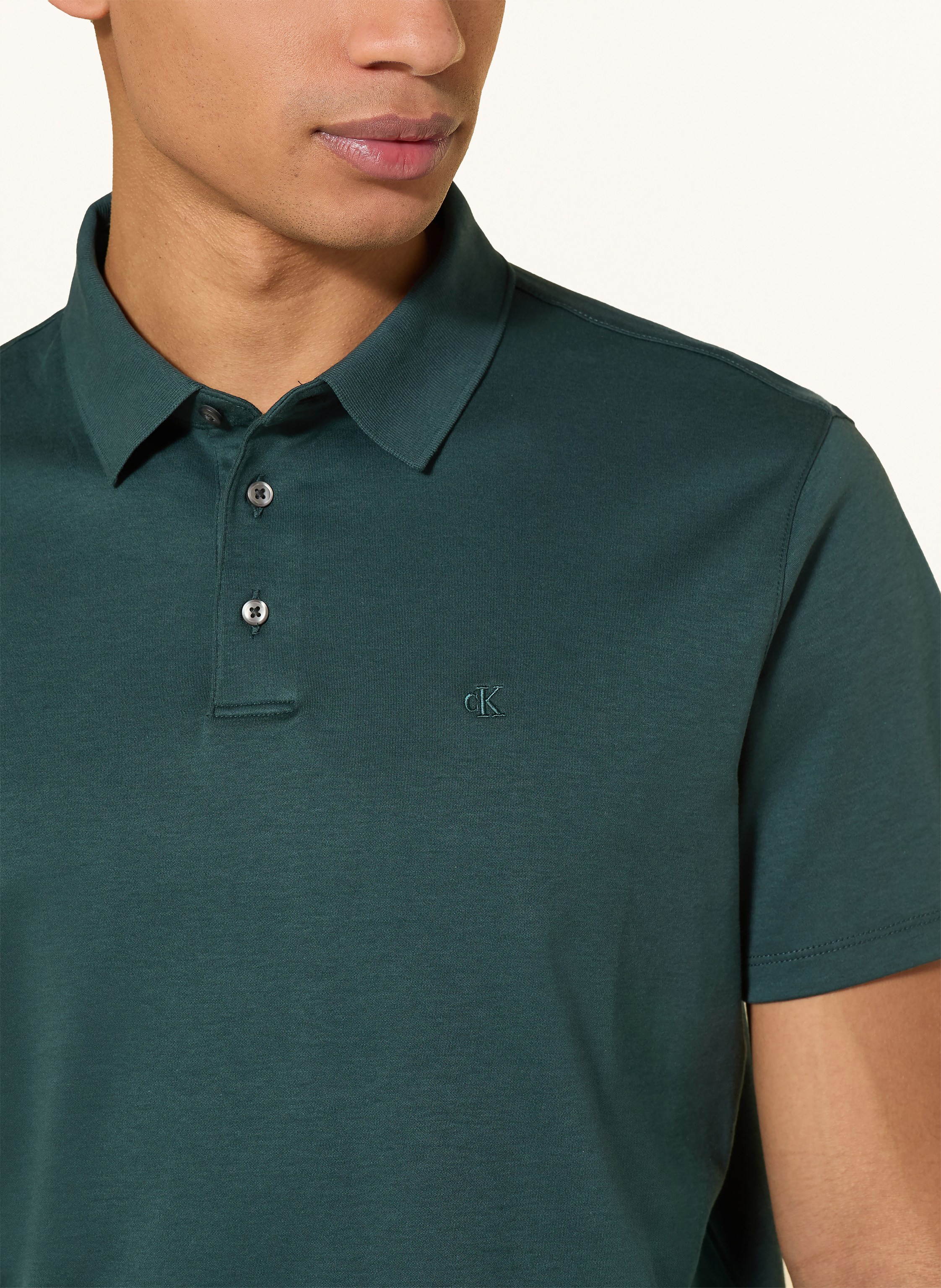 Thumbnail - Calvin Klein Jersey-Poloshirt Classic Fit gruen