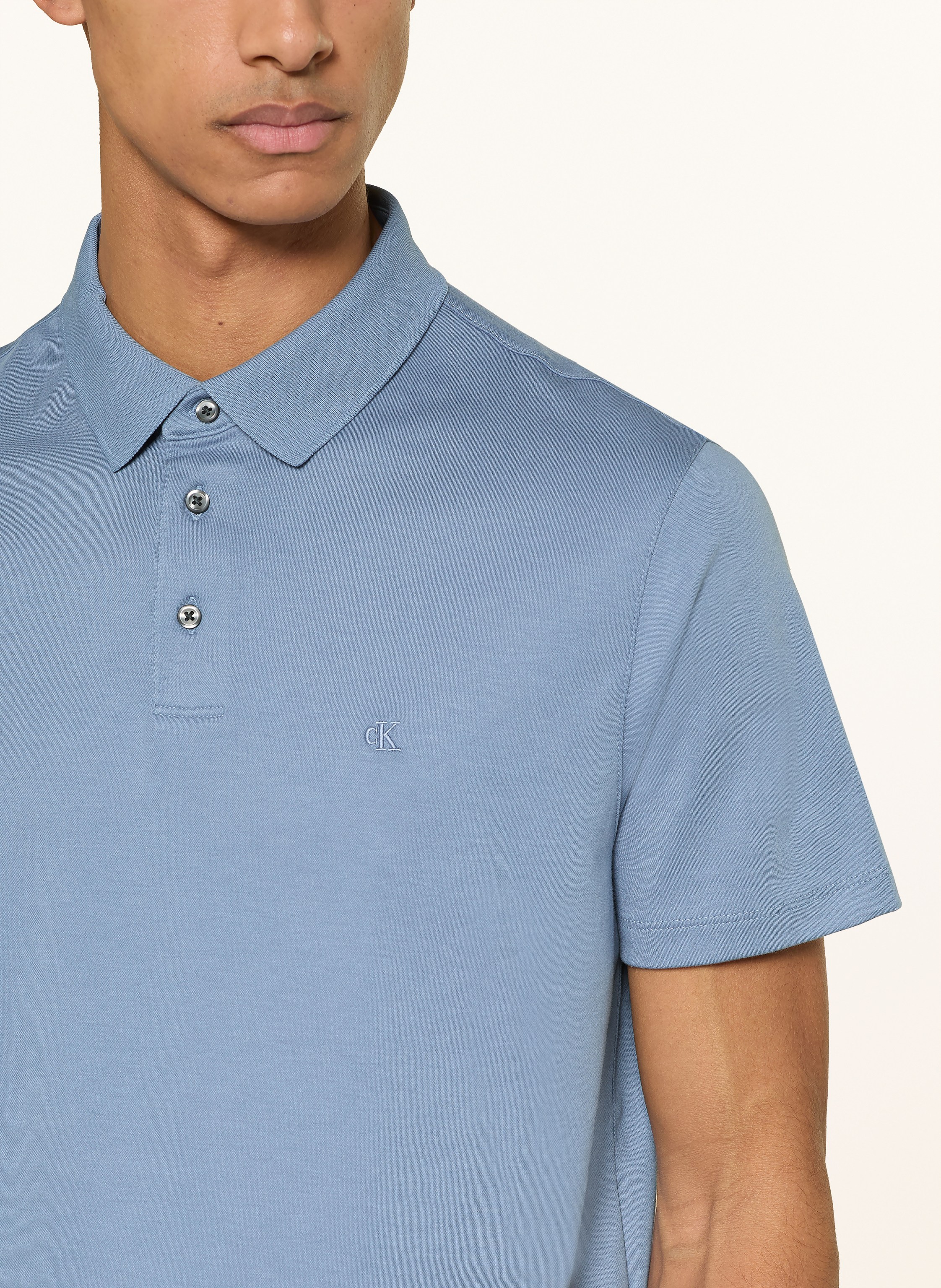 Thumbnail - Calvin Klein Jersey-Poloshirt Classic Fit blau