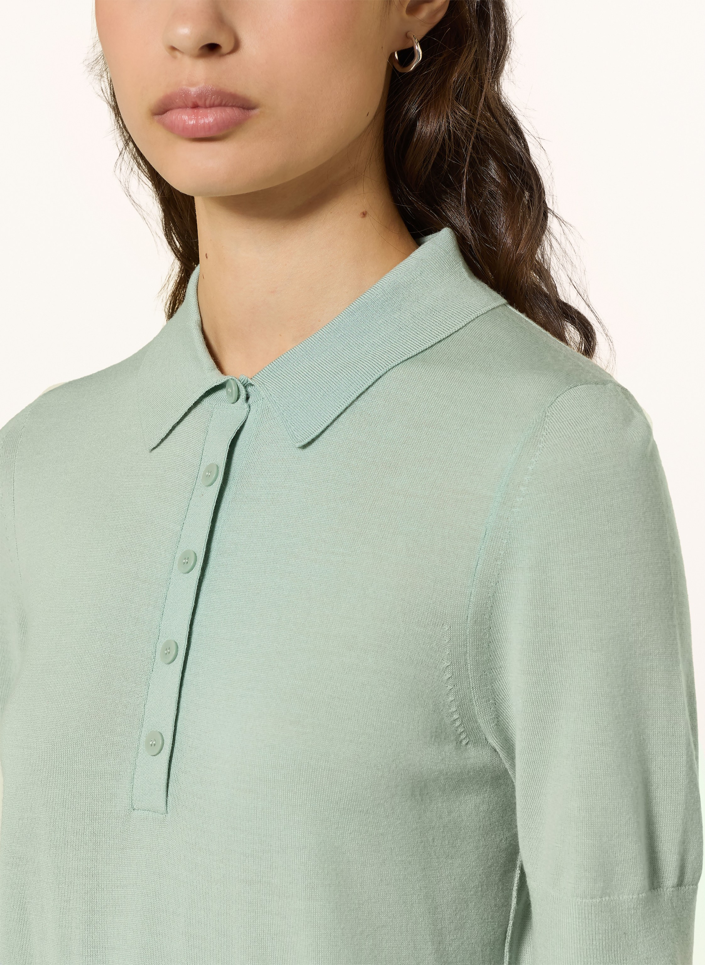 Thumbnail - Boss Poloshirt Fidenka Aus Merinowolle gruen