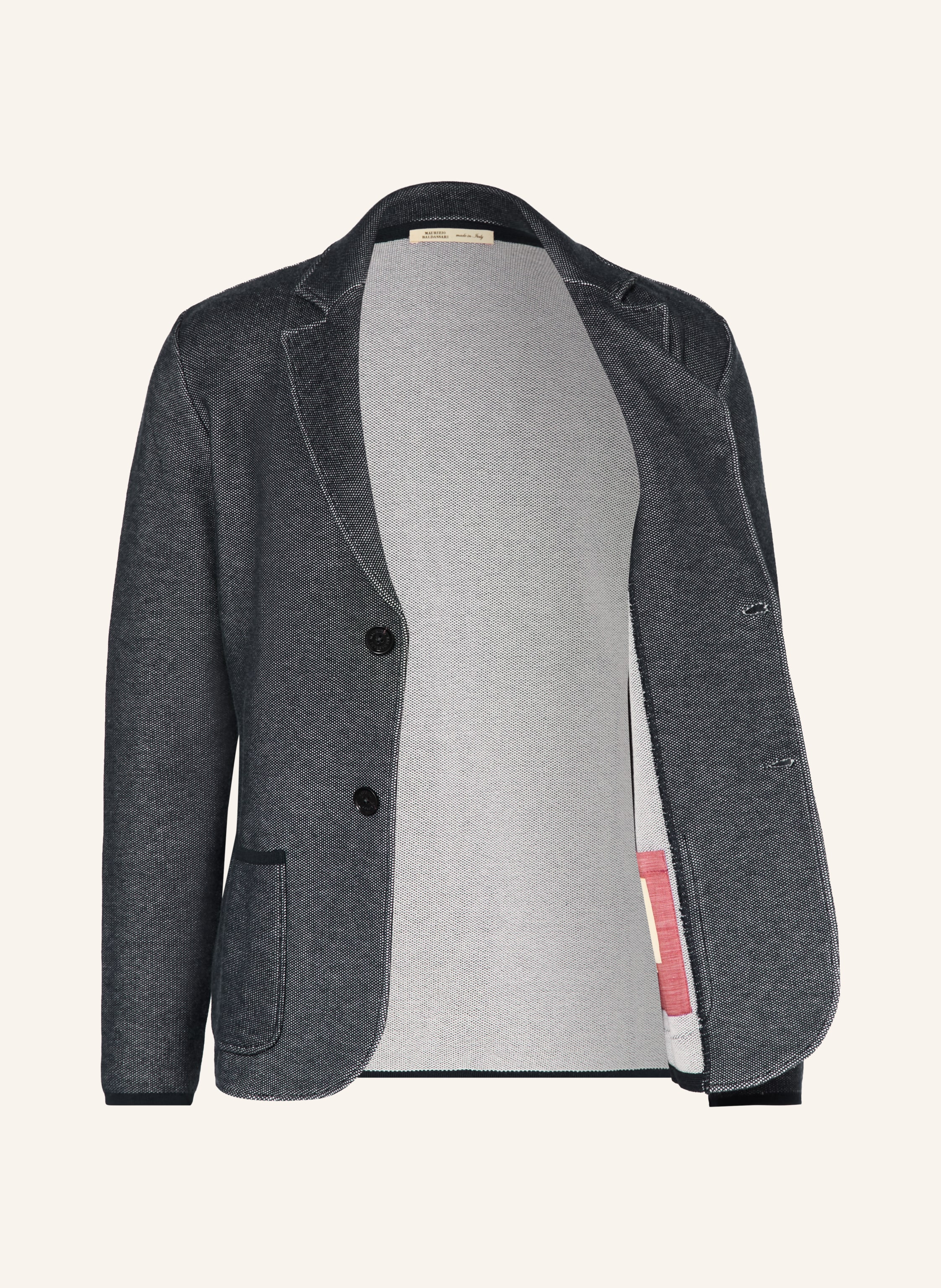 Thumbnail - Maurizio  Baldassari Stricksakko Slim Fit Mit Seide blau