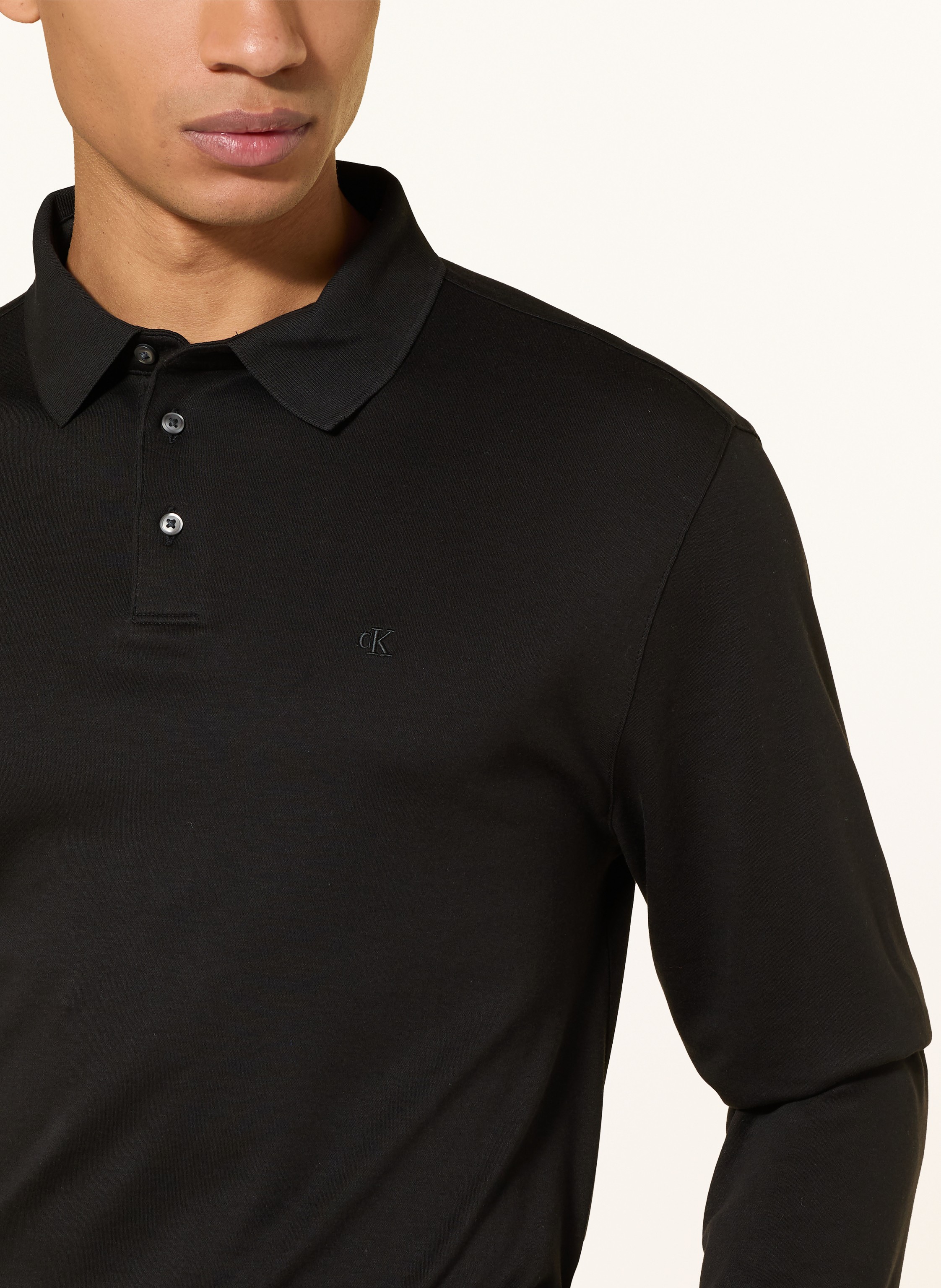 Thumbnail - Calvin Klein Jersey-Poloshirt schwarz