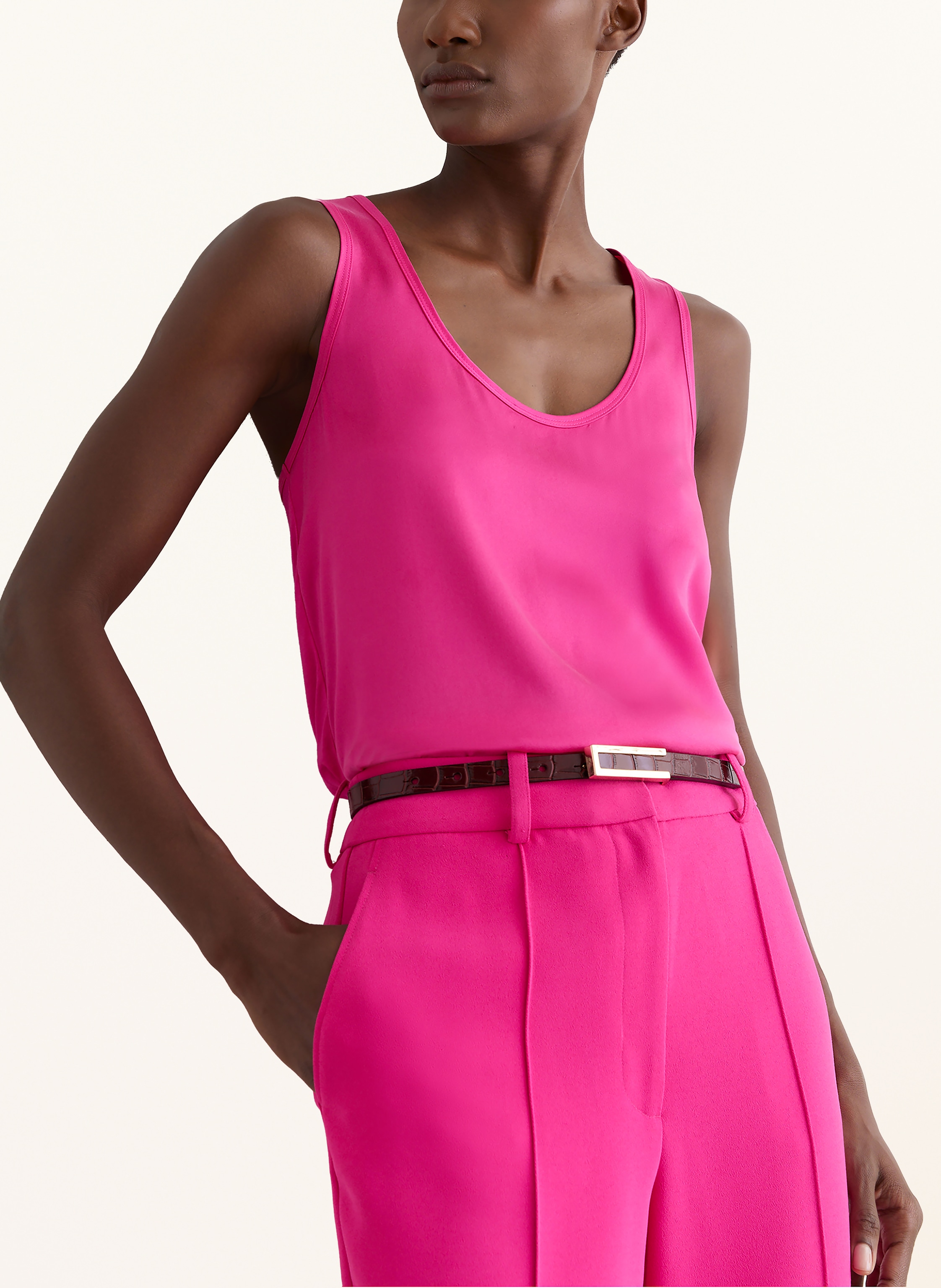 Thumbnail - Reiss Top Ruby Im Materialmix pink