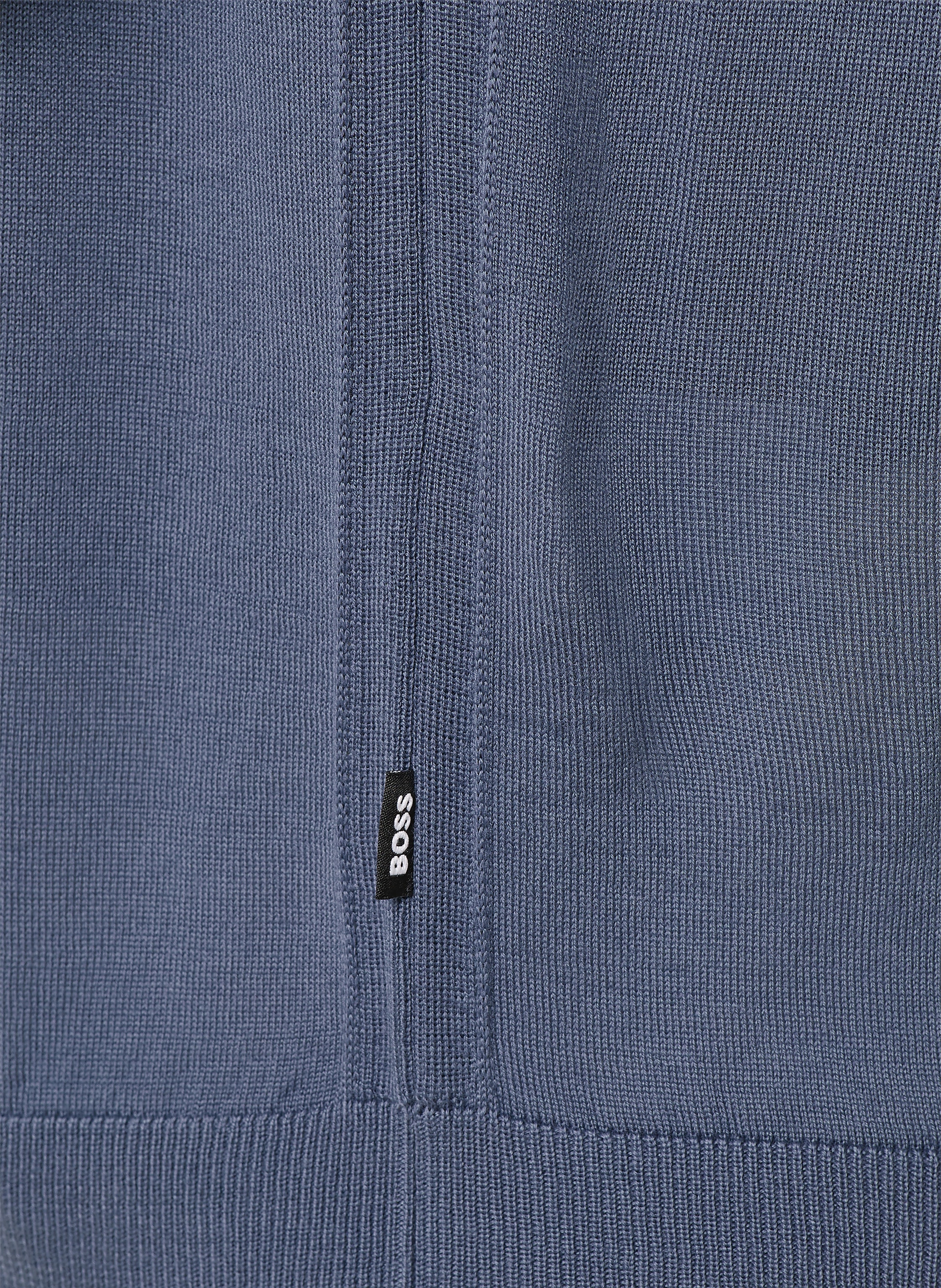 Thumbnail - Boss Strick-Poloshirt Lancione blau