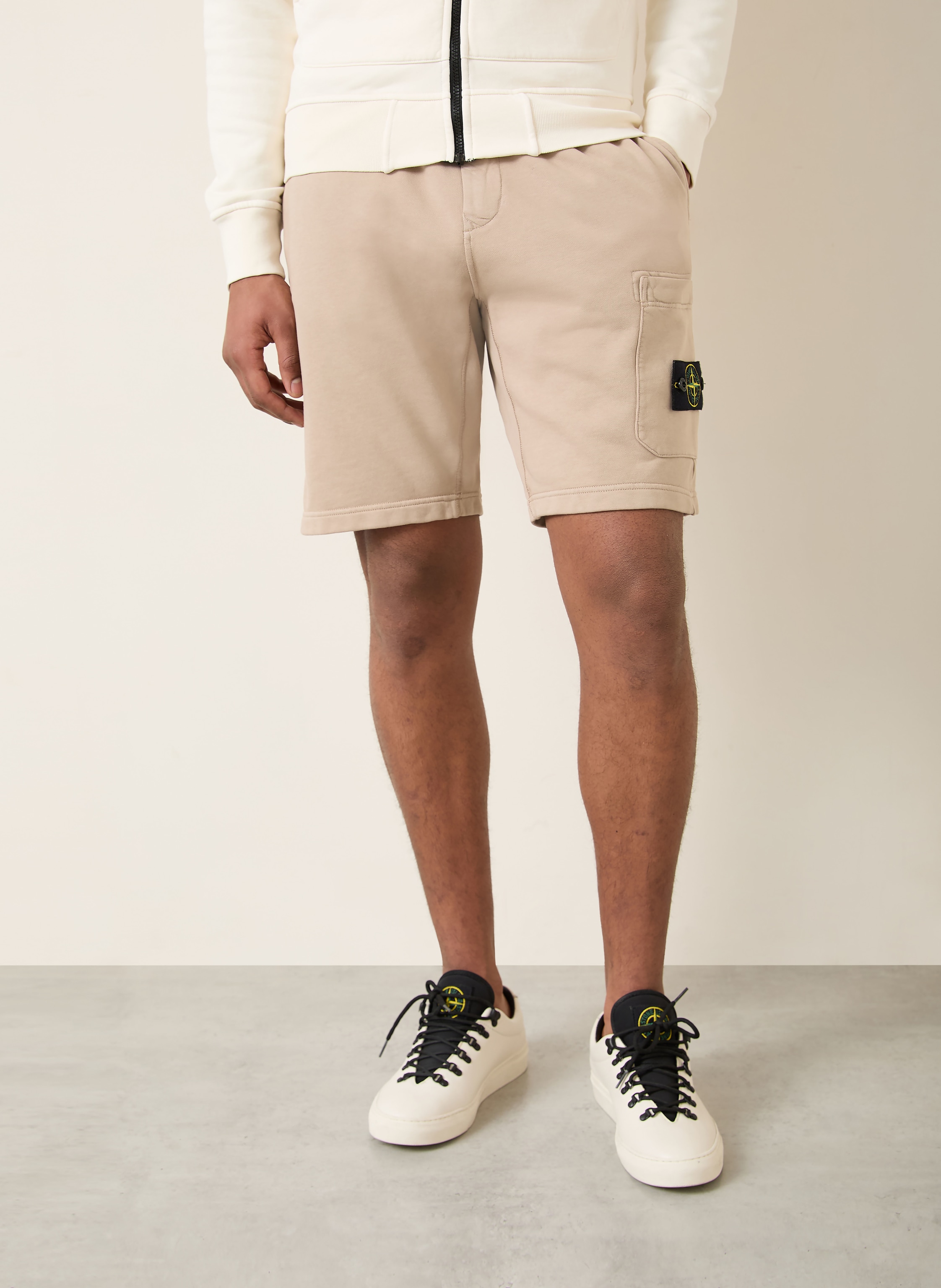 Thumbnail - Stone Island Sweatshorts beige