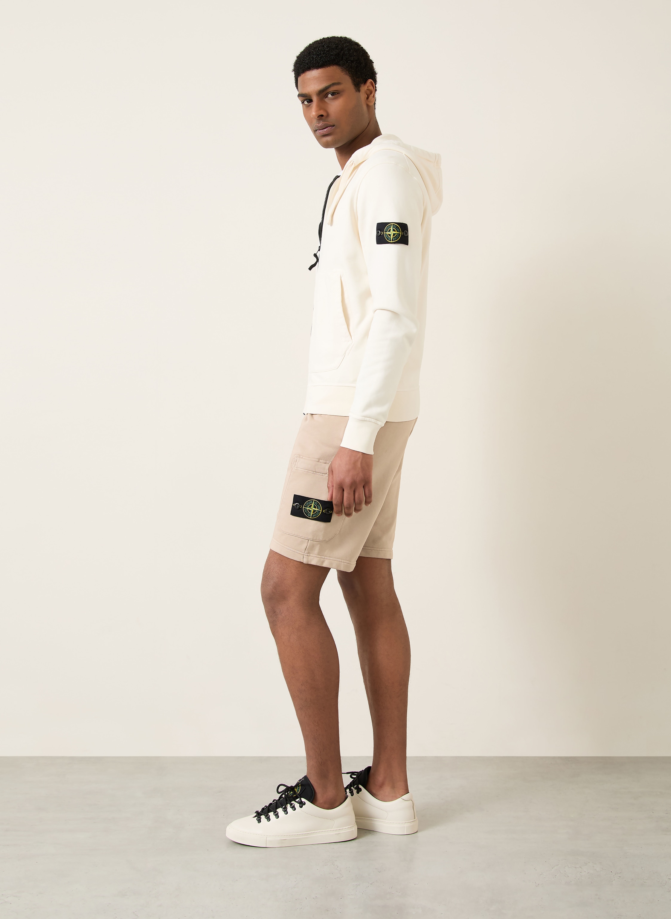Thumbnail - Stone Island Sweatshorts beige