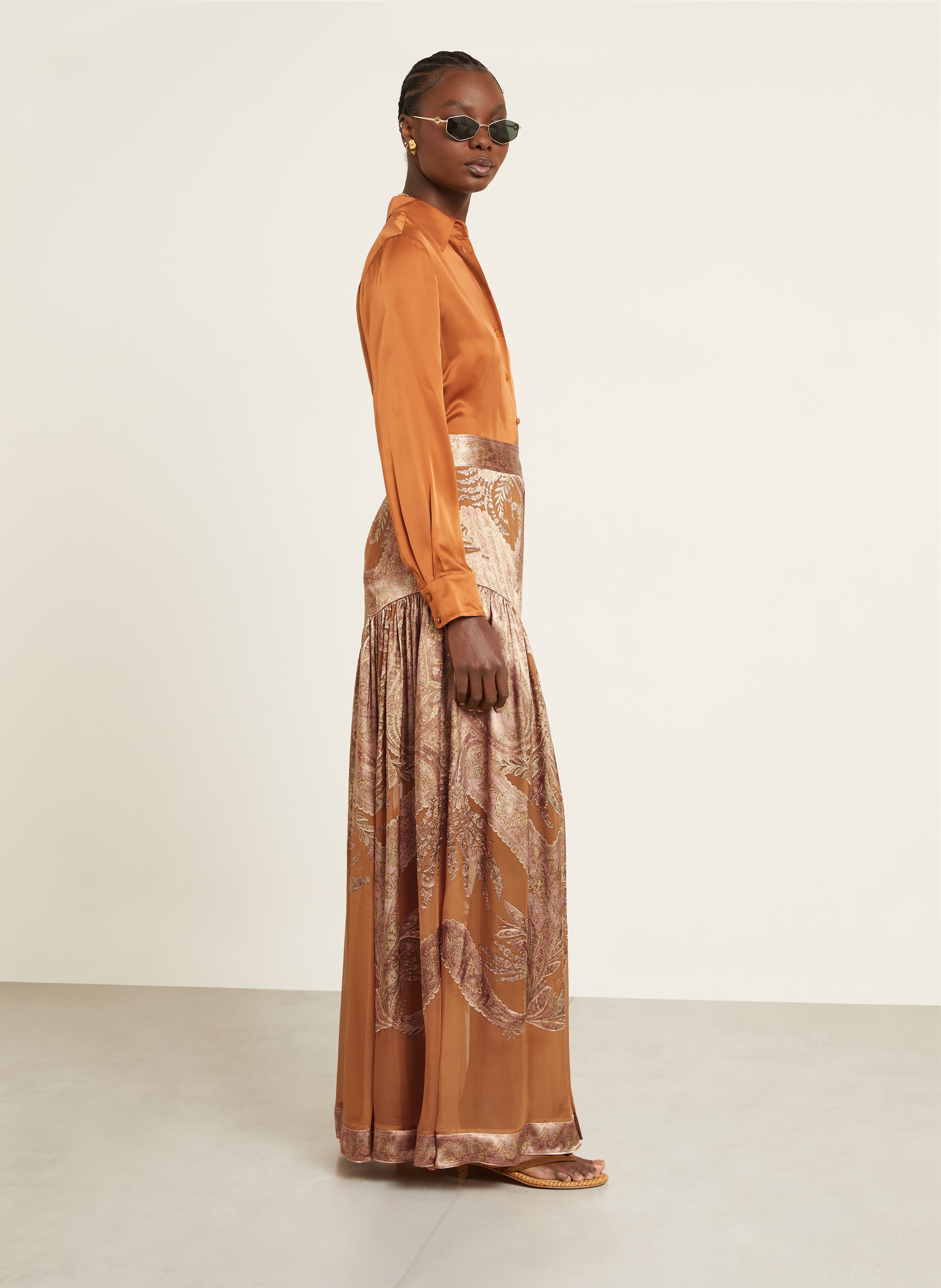 Thumbnail - Zimmermann Seidenrock Memento Mit Rüschen braun