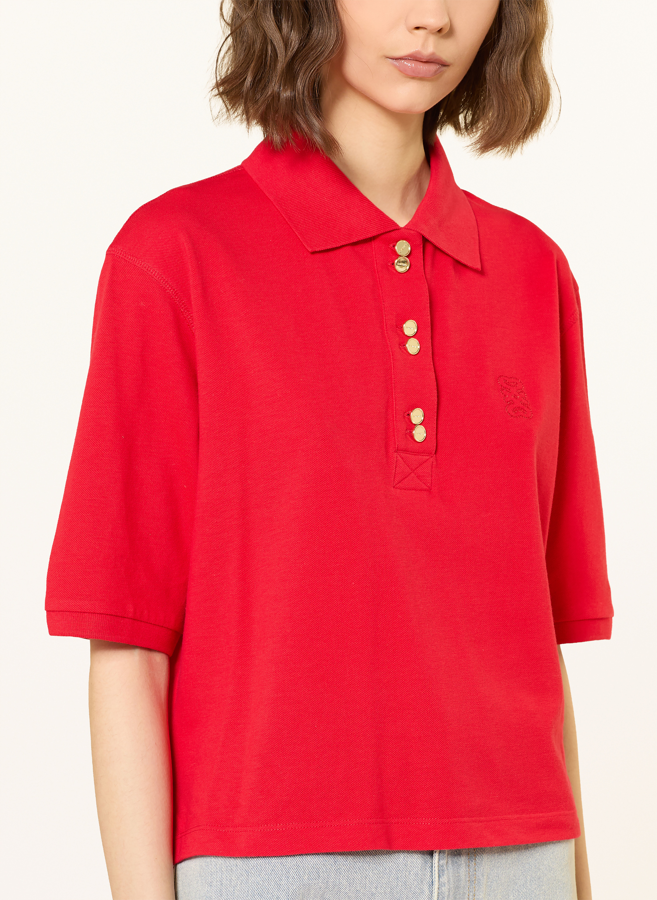 Thumbnail - Sandro Piqué-Poloshirt rot