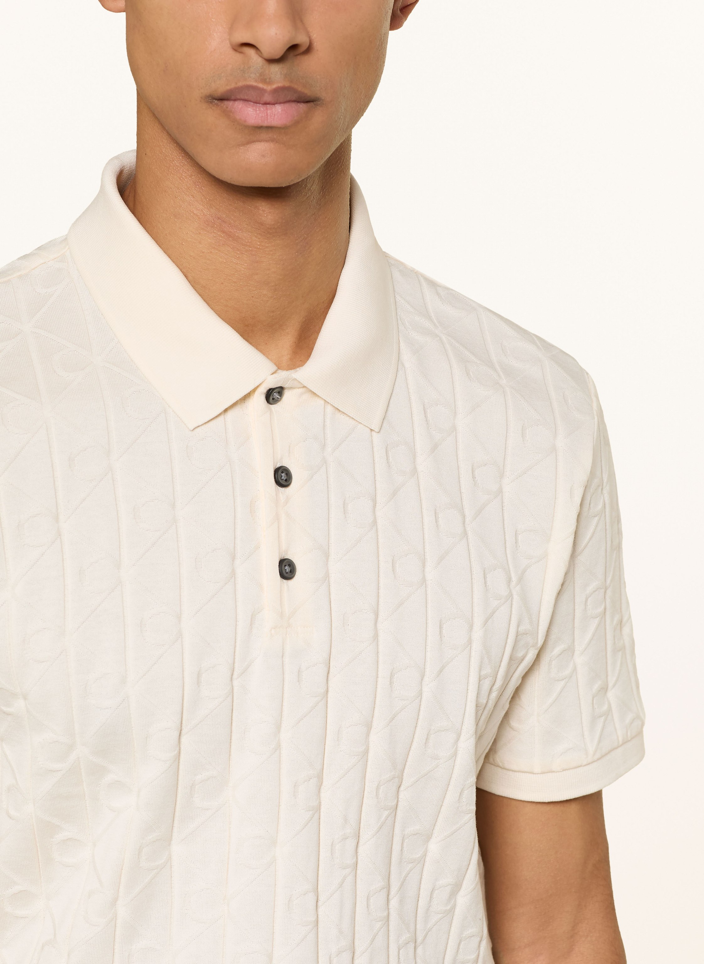 Thumbnail - Calvin Klein Jersey-Poloshirt weiss