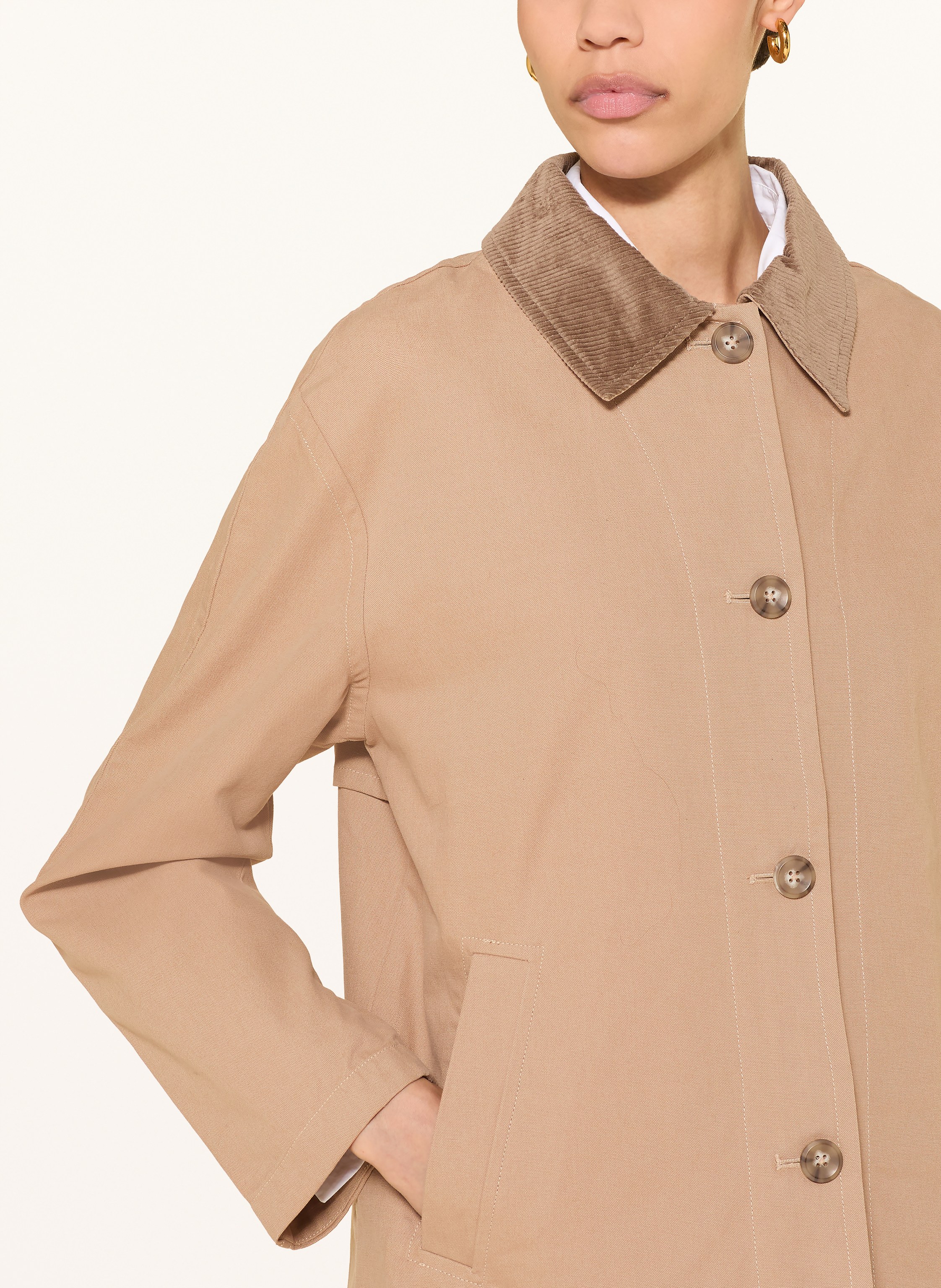 Thumbnail - Calvin Klein Fieldjacket Mit Cord braun