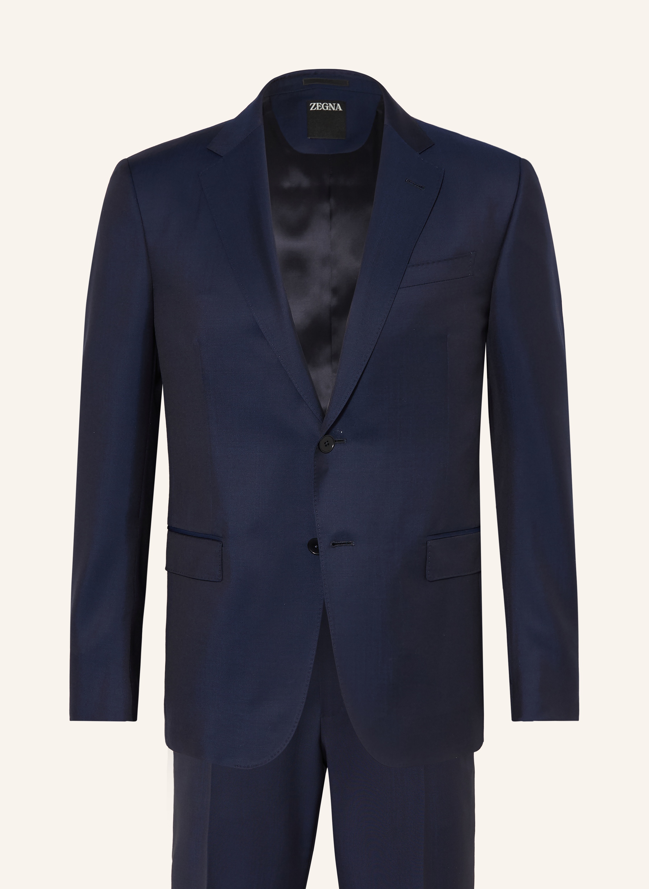 Zegna Zegna Anzug Drop 7 Tailored Fit blau in DUNKELBLAU