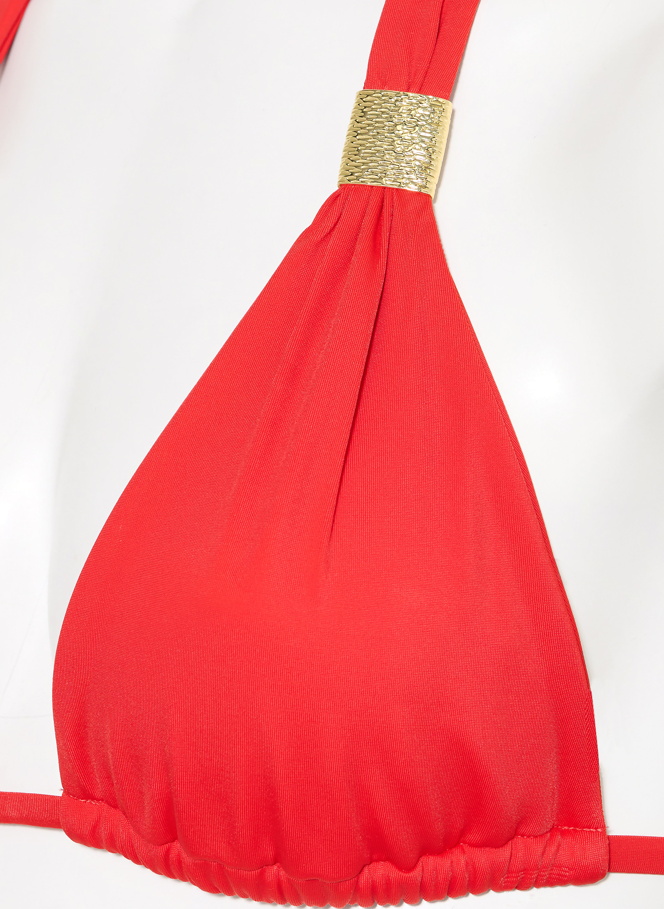 Thumbnail - Heidi Klein Triangel-Bikini-Top Petalia rot