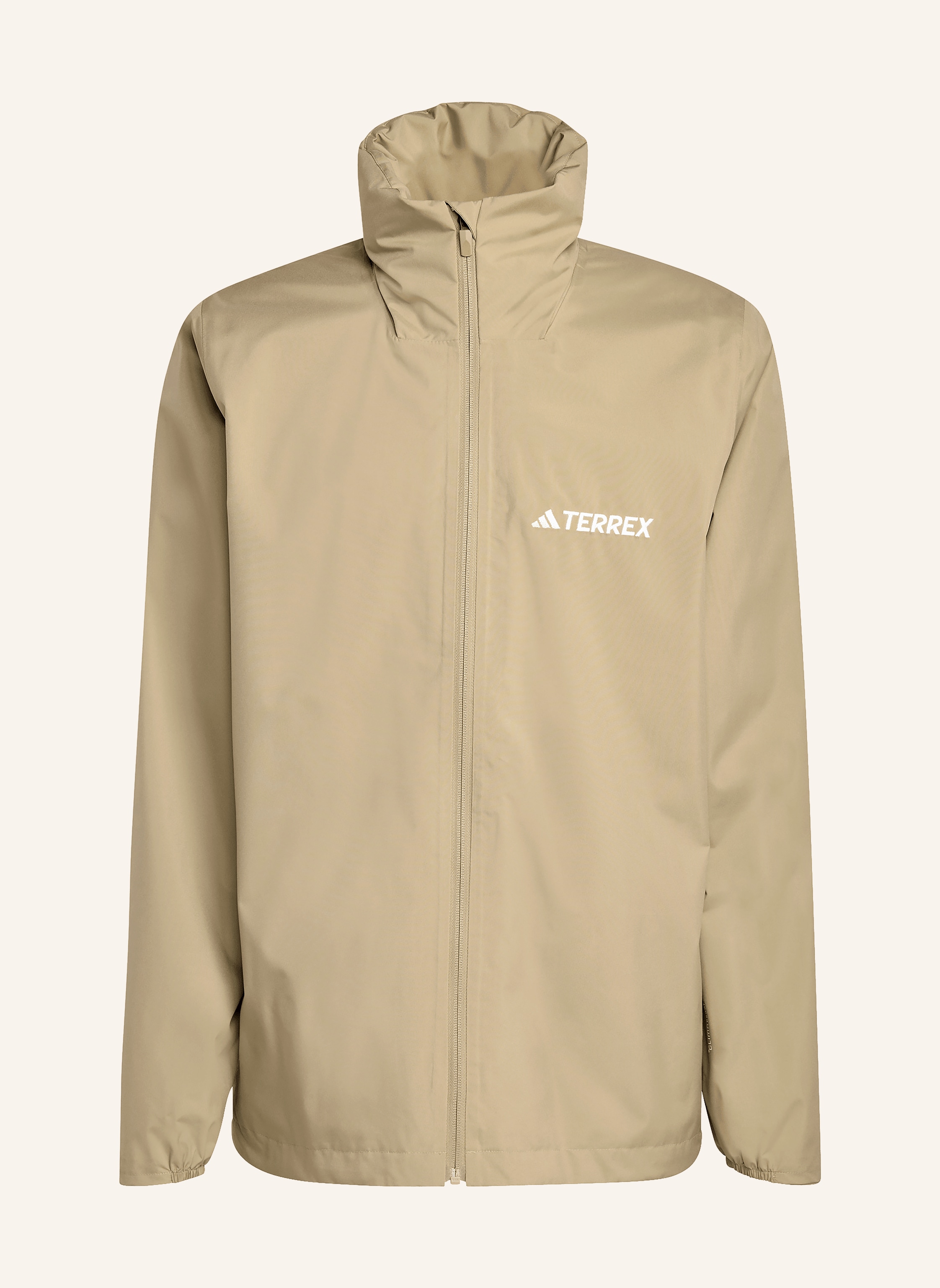 adidas TERREX MULTI ESSENTIAL 2L rain jacket in camel