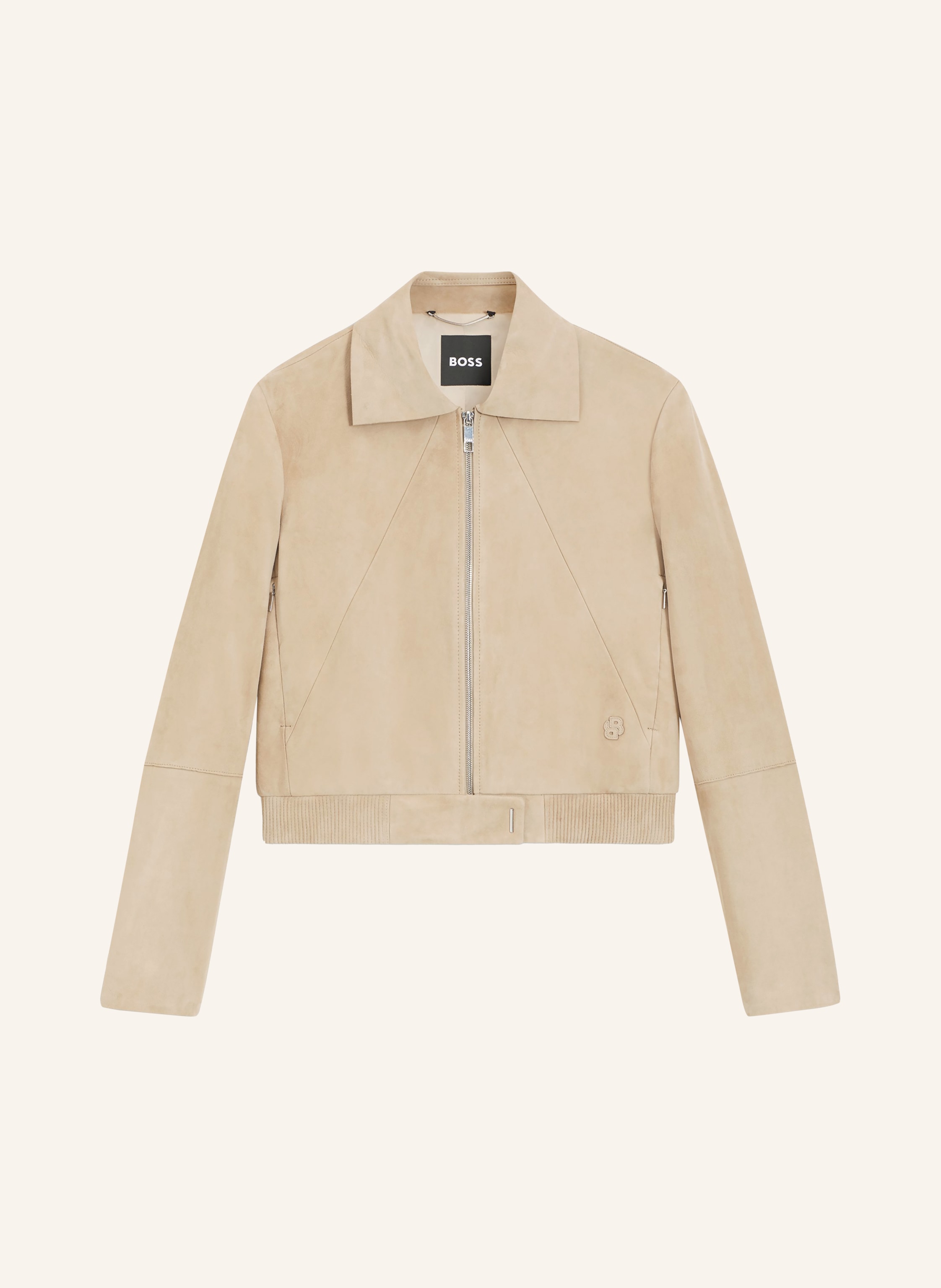 Boss Lederblouson Salene beige
