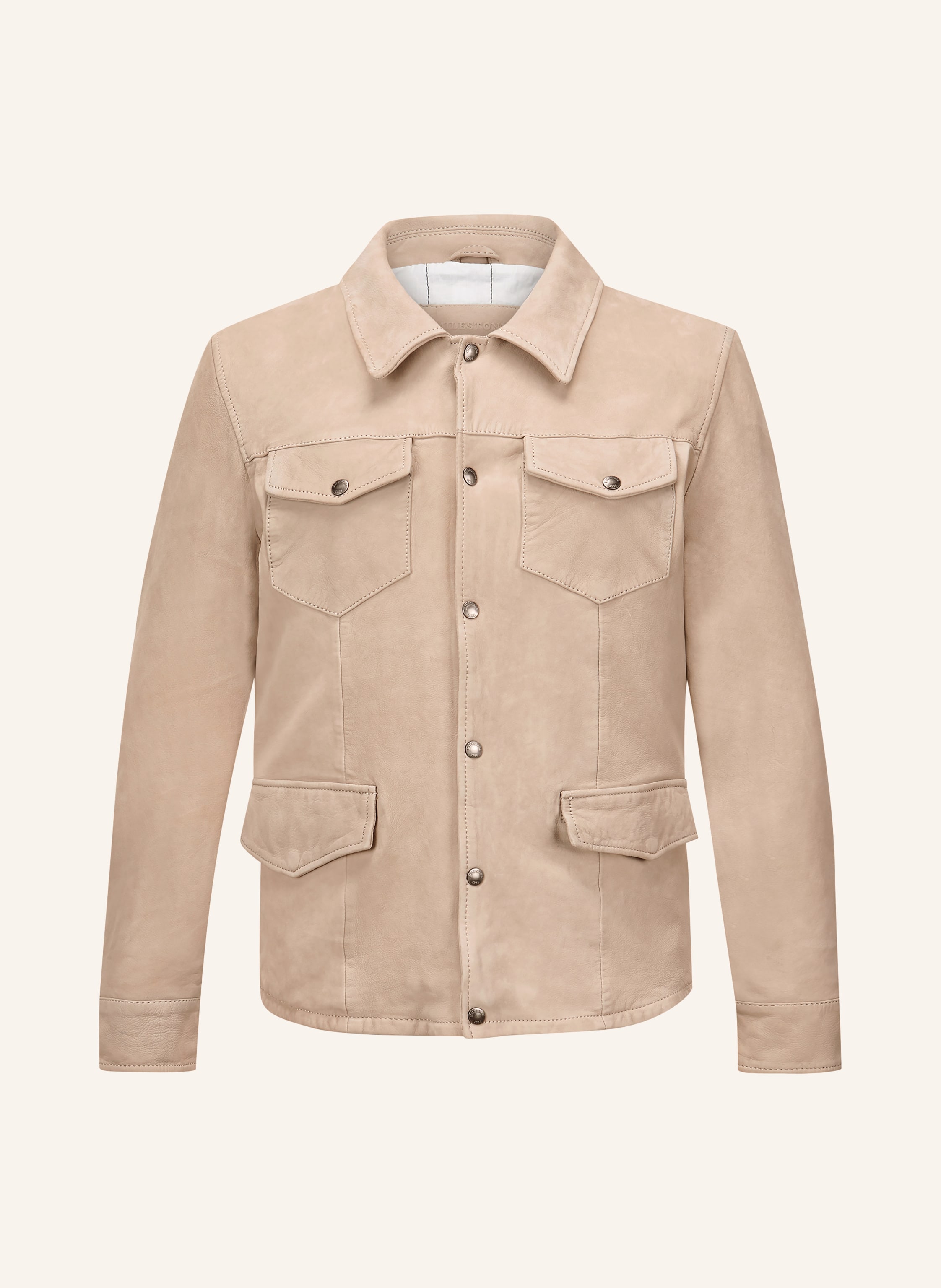 Milestone Leder-Overjacket Msvalerio braun