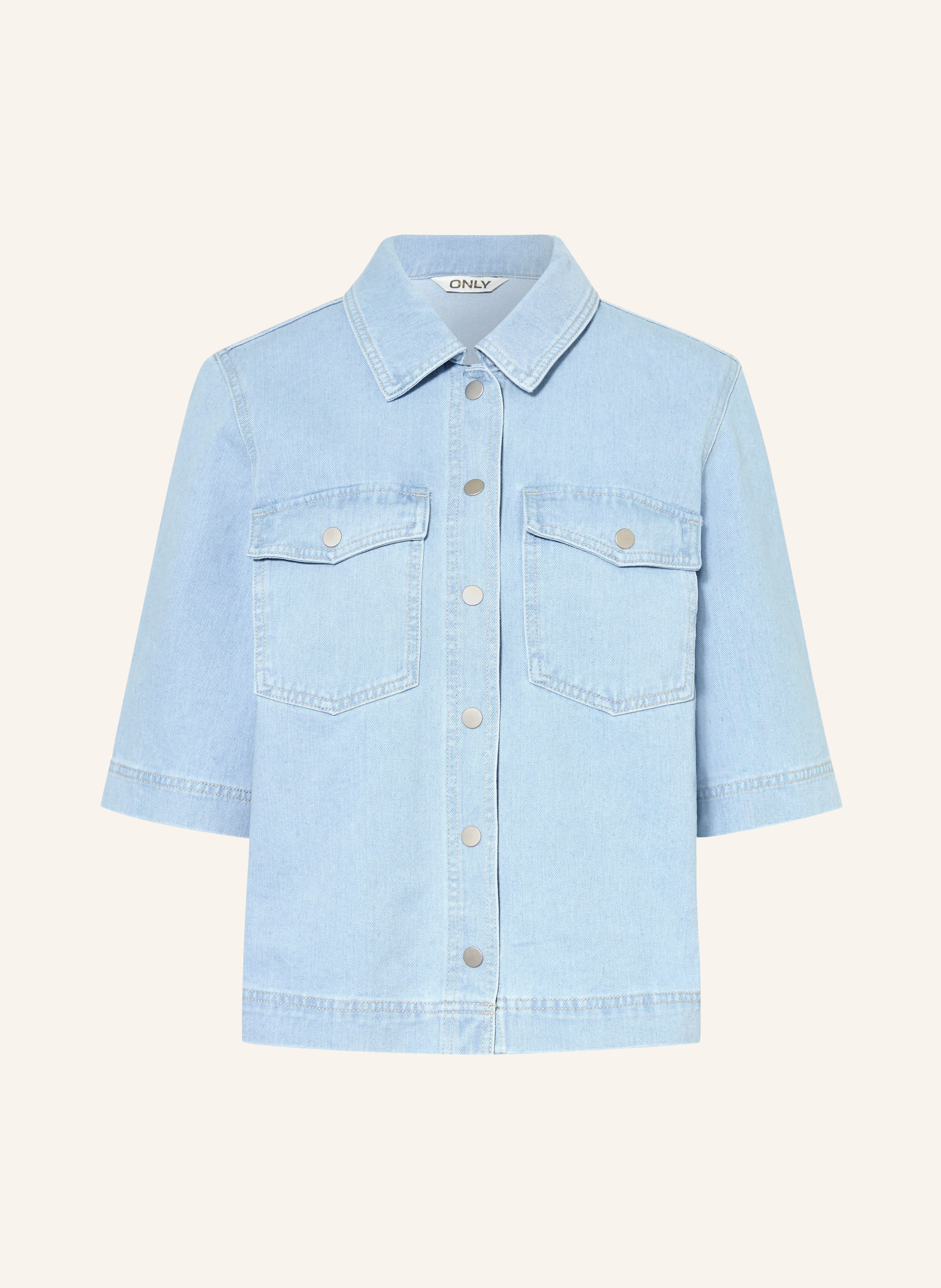 Only Jeansbluse Mit 3/4-Arm blau