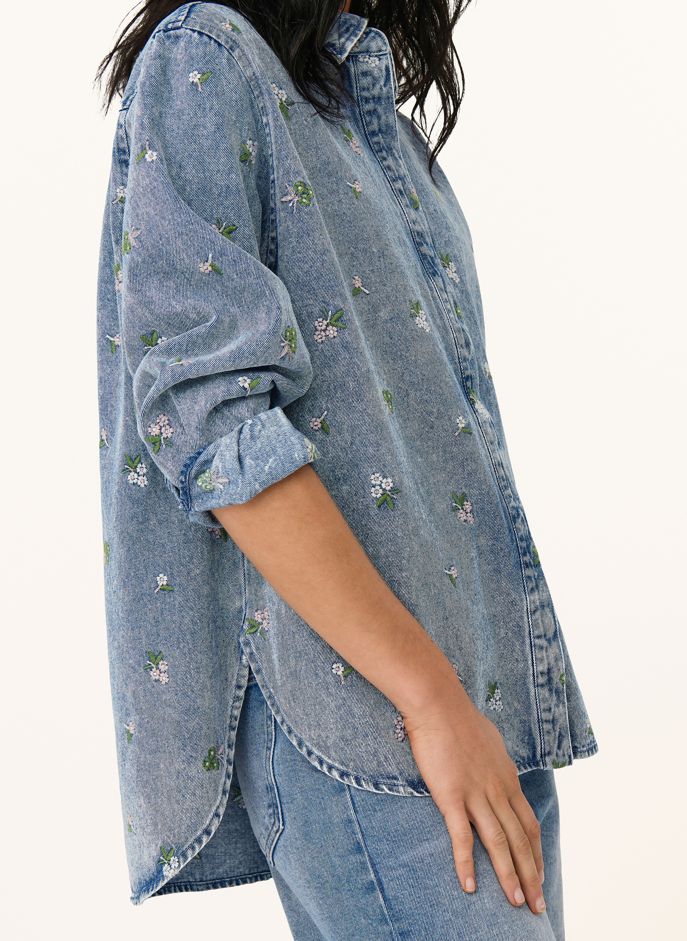 Thumbnail - Only Jeansbluse blau