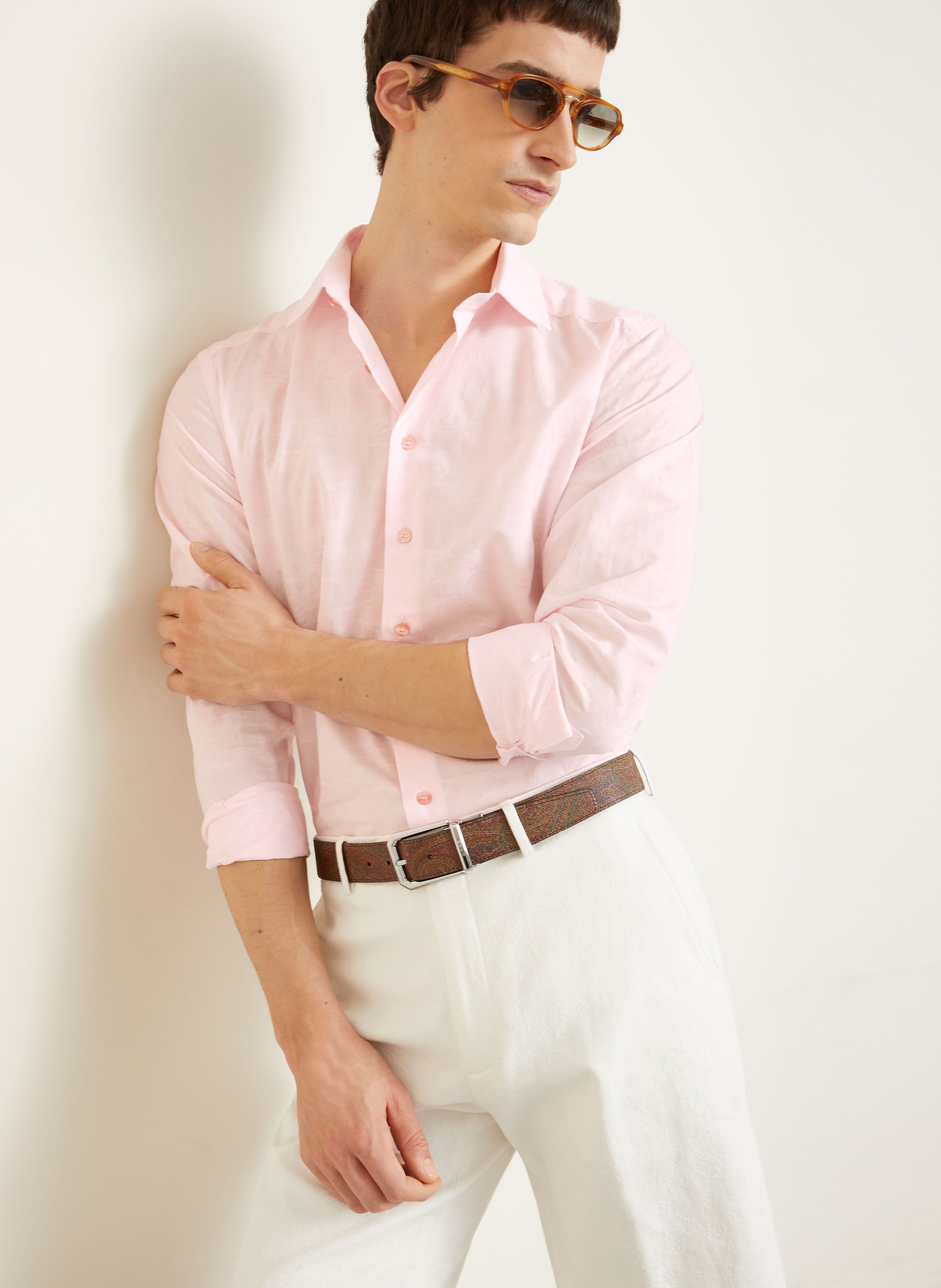 Thumbnail - Etro Hemd Regular Fit rosa