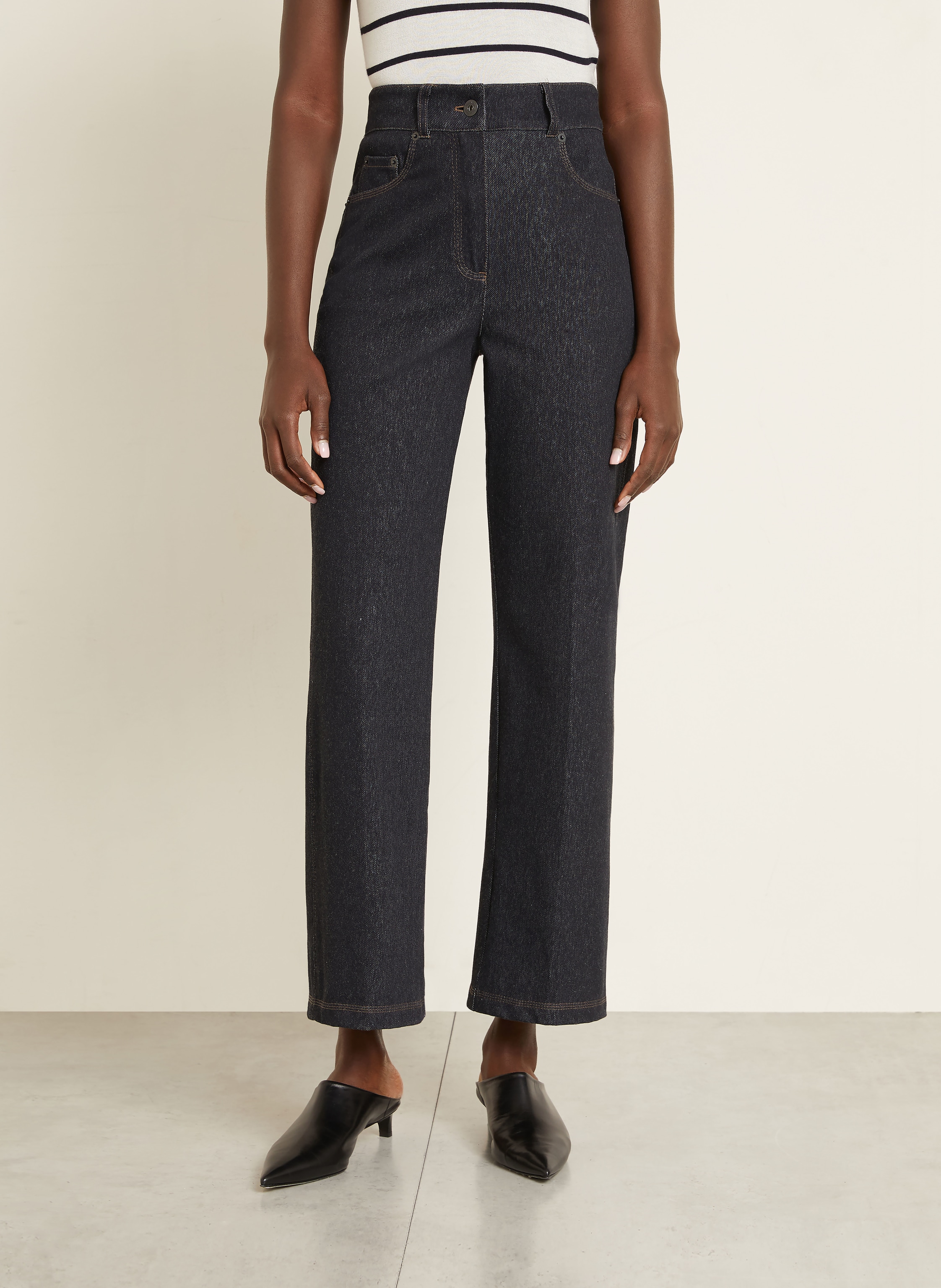 Thumbnail - Max Mara Wide Leg Jeans Ribes blau