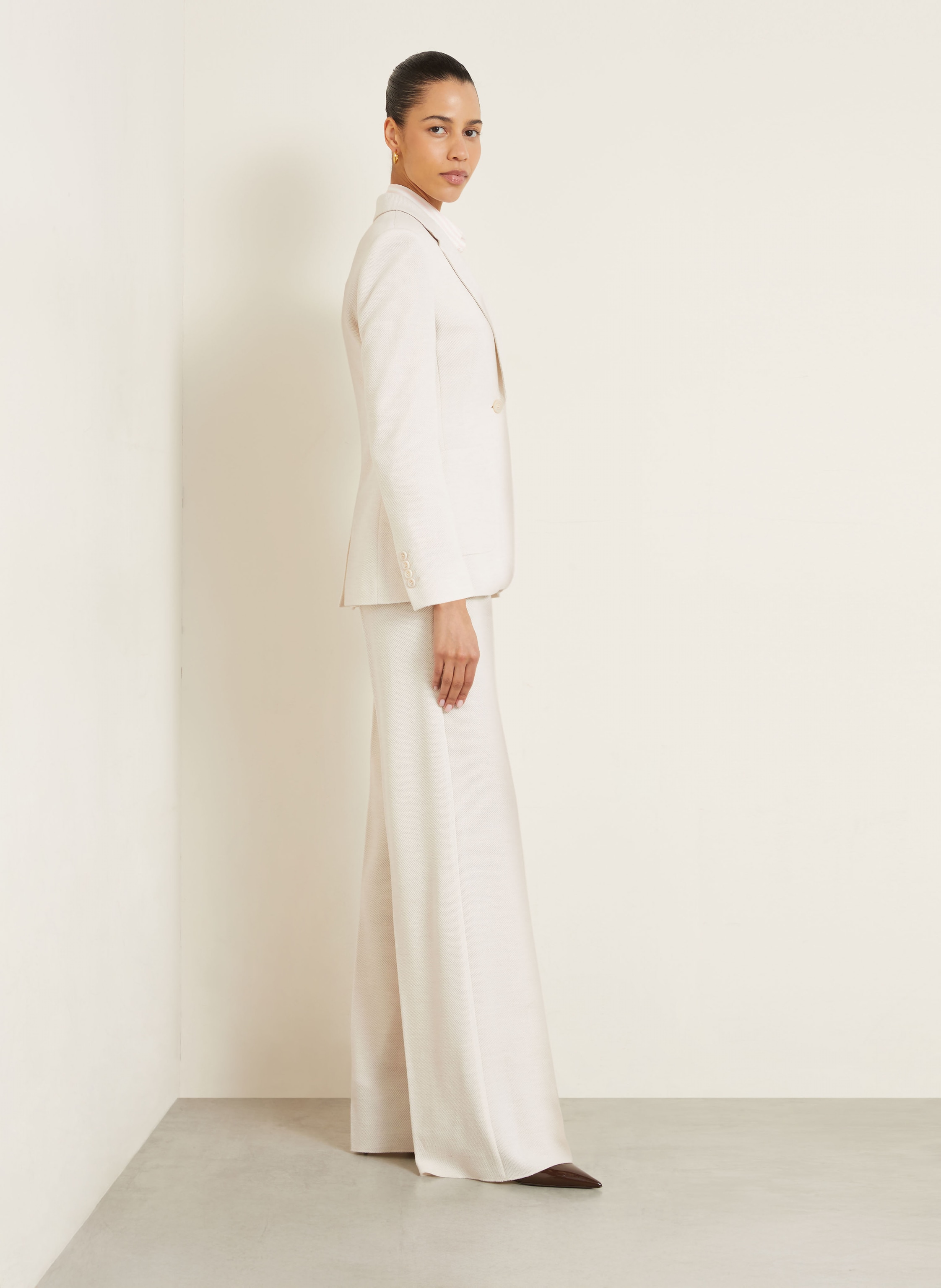 Thumbnail - Max Mara Marlenehose Attinia Aus Jersey weiss