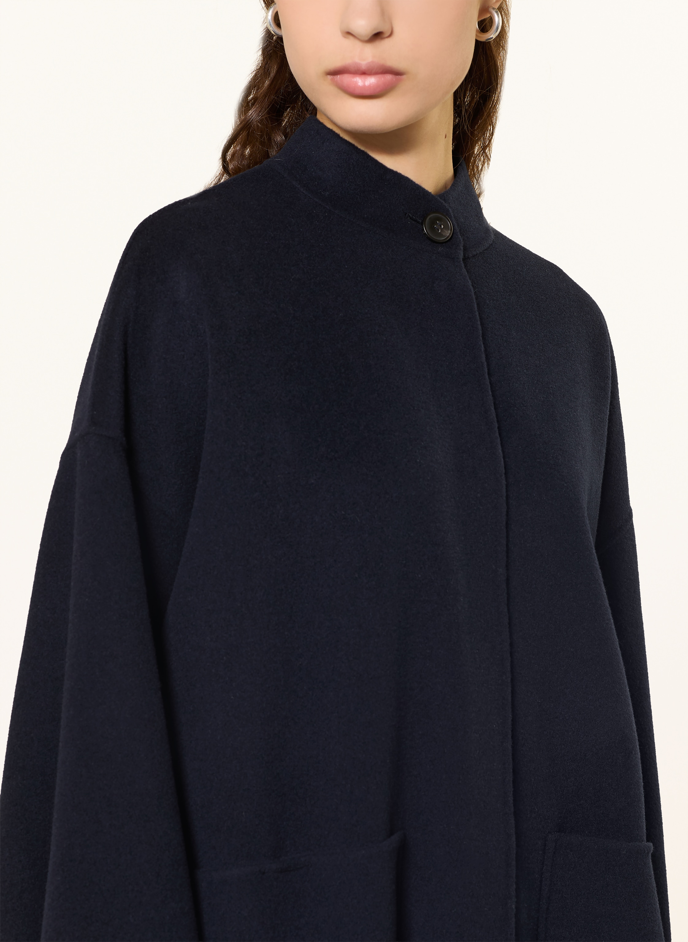 Thumbnail - Weekend Max Mara Wollmantel Fulcro Mit Abnehmbarem Schal blau