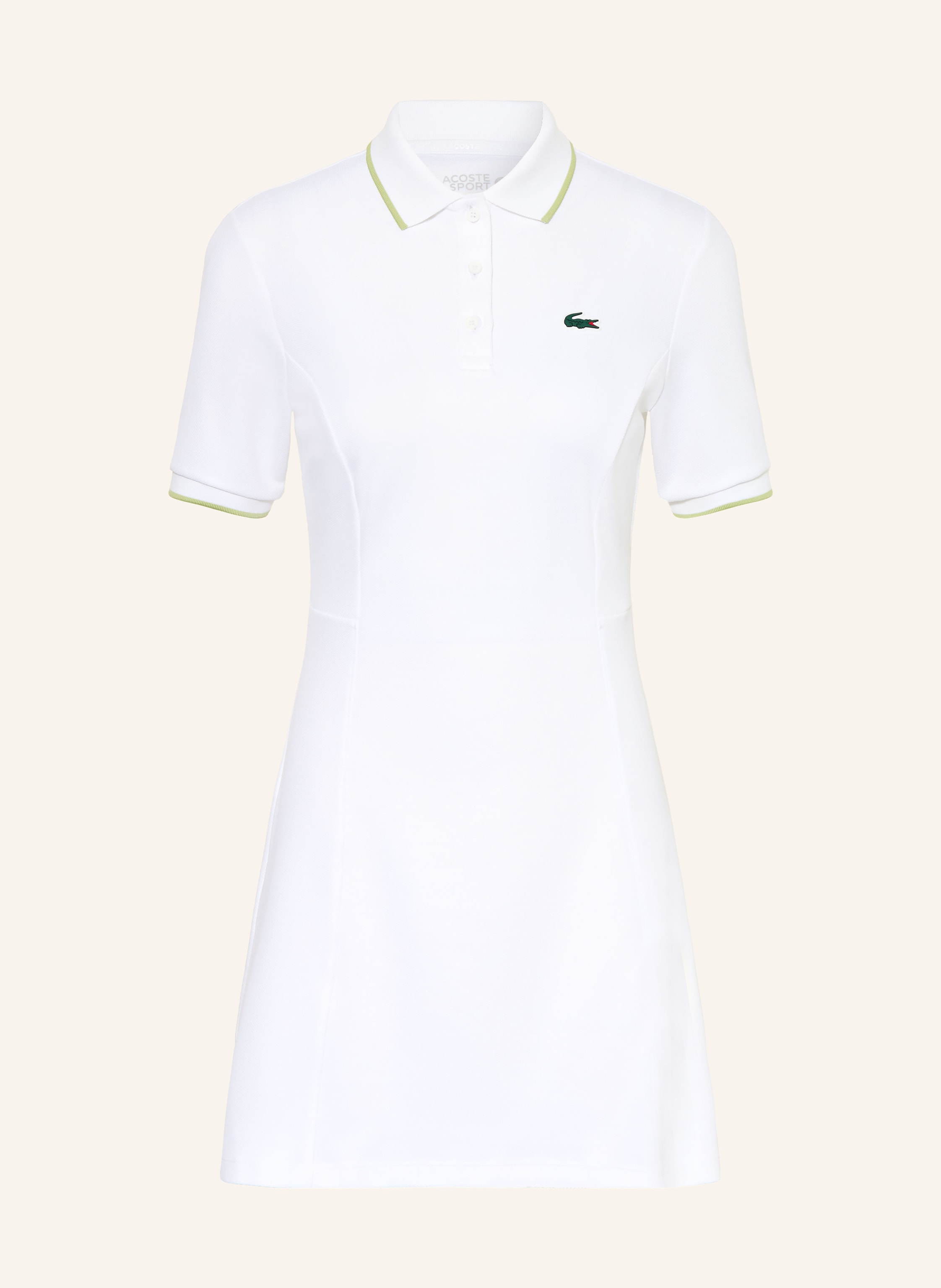 Lacoste Piqué-Polokleid weiss