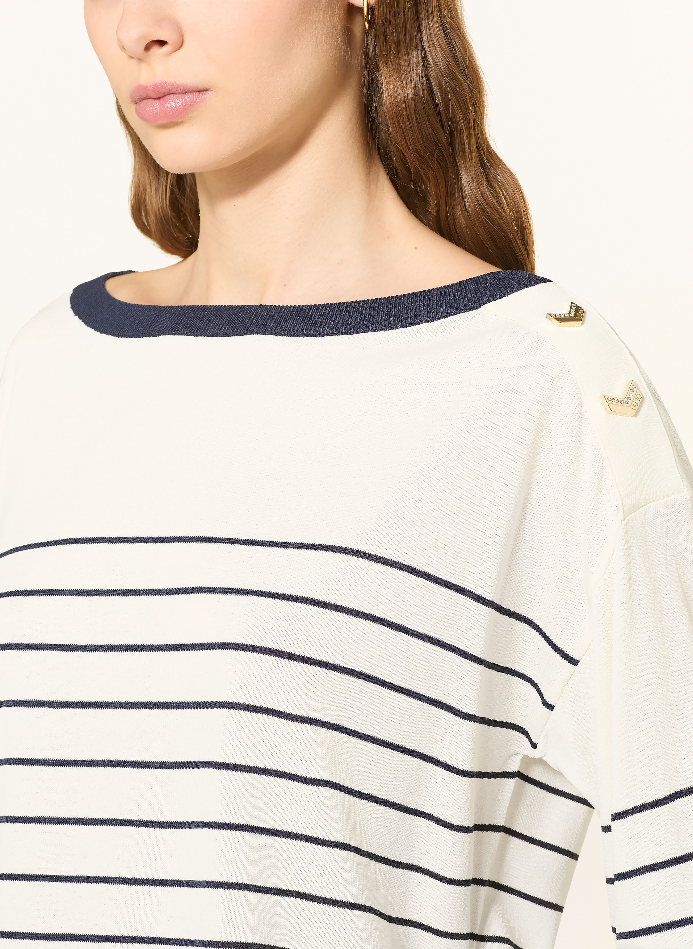 Thumbnail - Liu Jo Pullover Mit Schmucksteinen blau