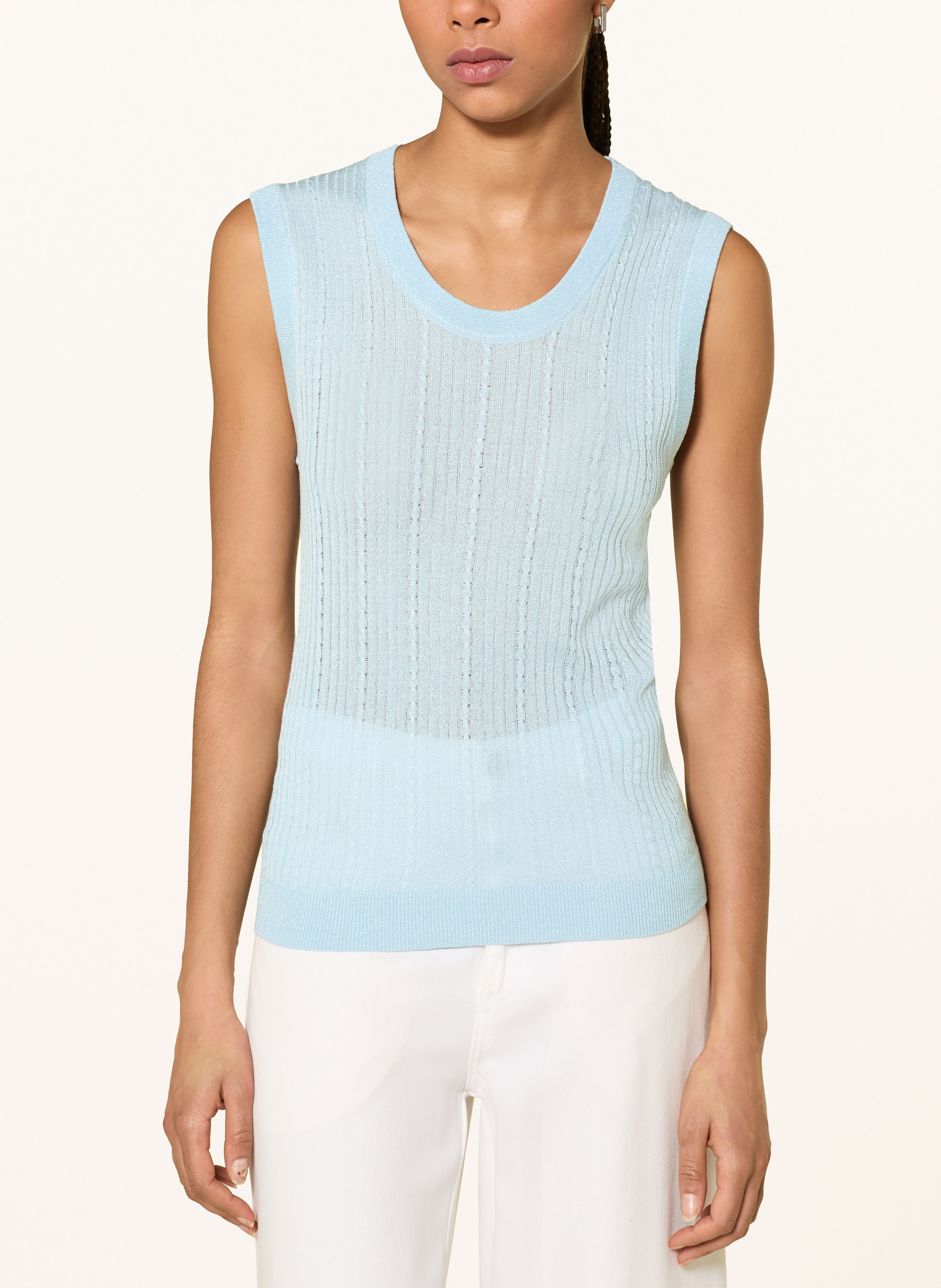 Thumbnail - Liu Jo Stricktop Mit Glitzergarn blau