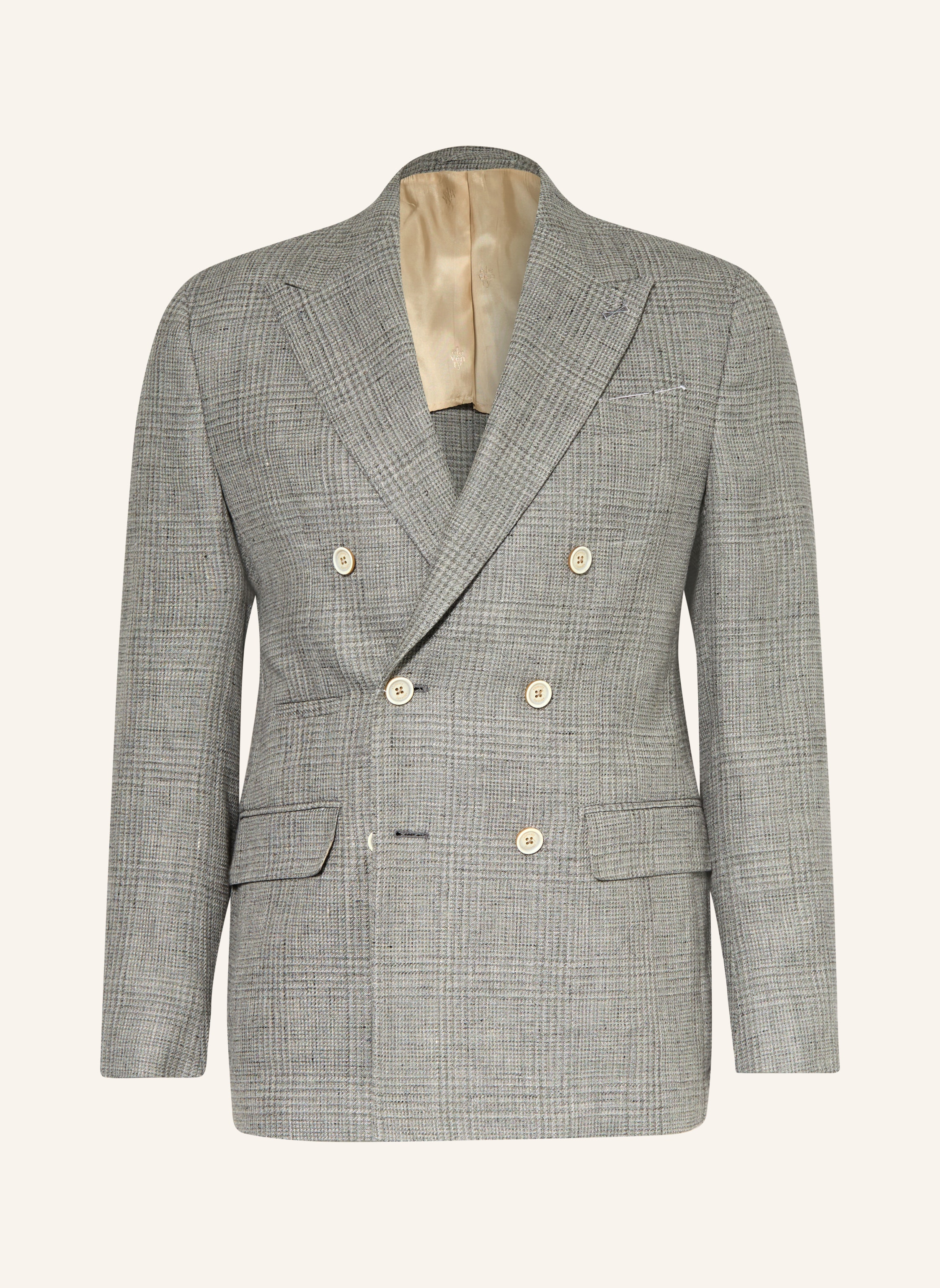 Eleventy Eleventy Sakko Extra Slim Fit Mit Leinen gruen in GRAU / DUNKELGRAU