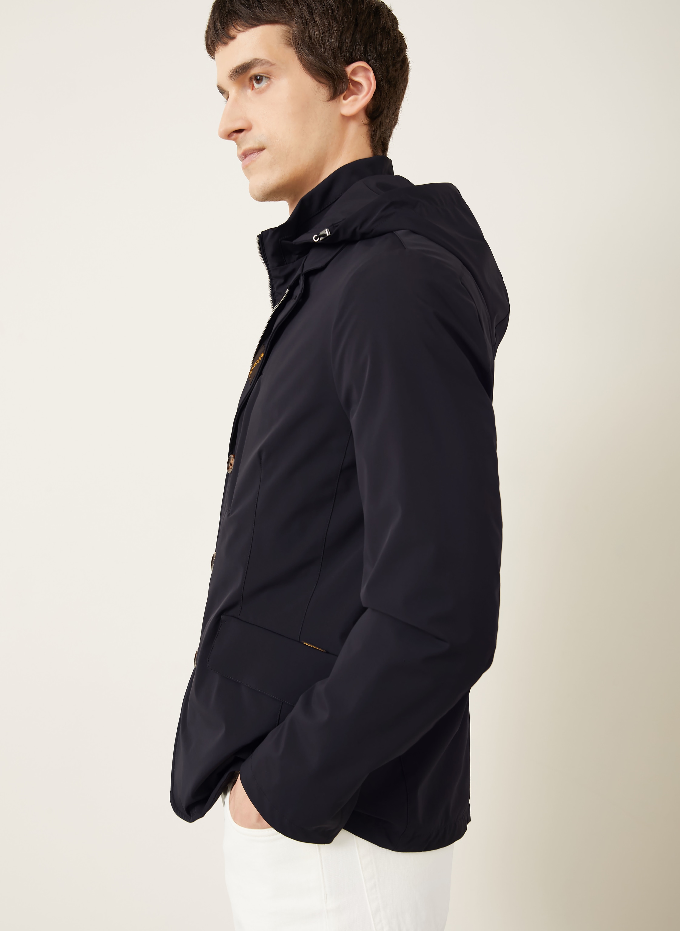 Thumbnail - Moorer Jacke Raineri Mit Herausnehmbarer Blende Und Abnehmbarer Kapuze blau