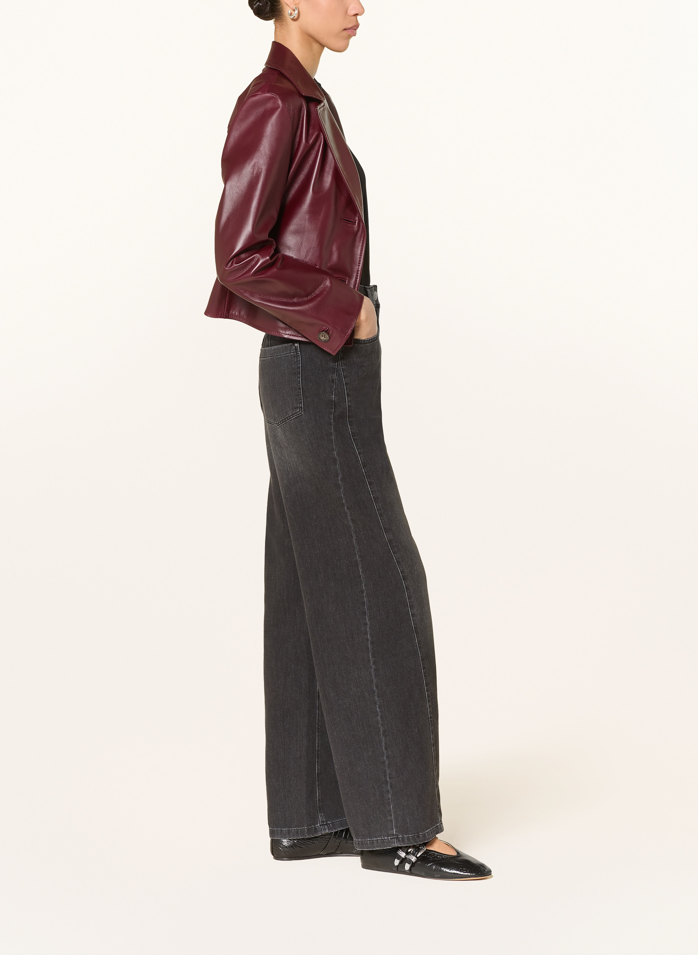 Thumbnail - Luisa Cerano Wide Leg Jeans schwarz