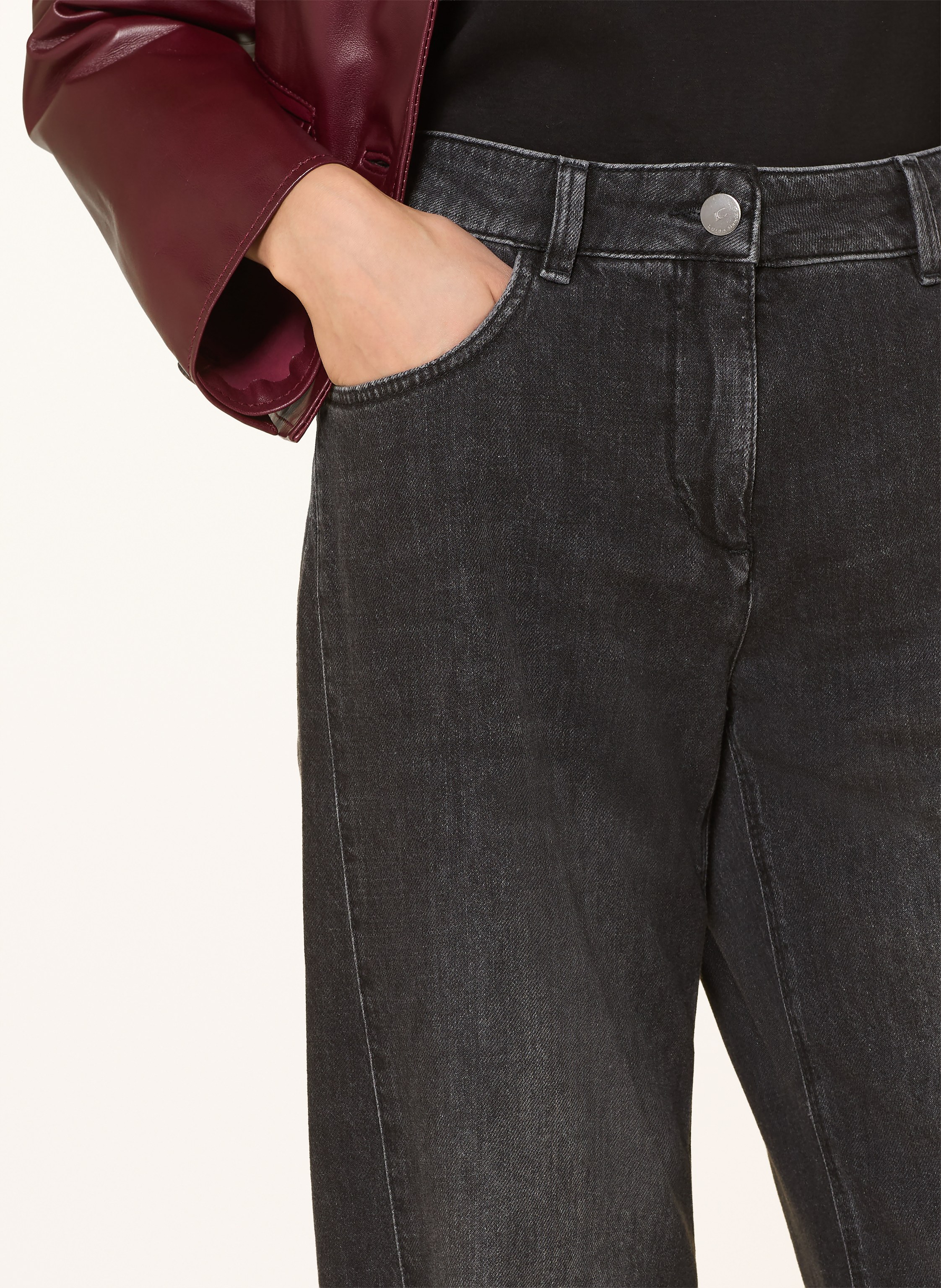 Thumbnail - Luisa Cerano Wide Leg Jeans schwarz
