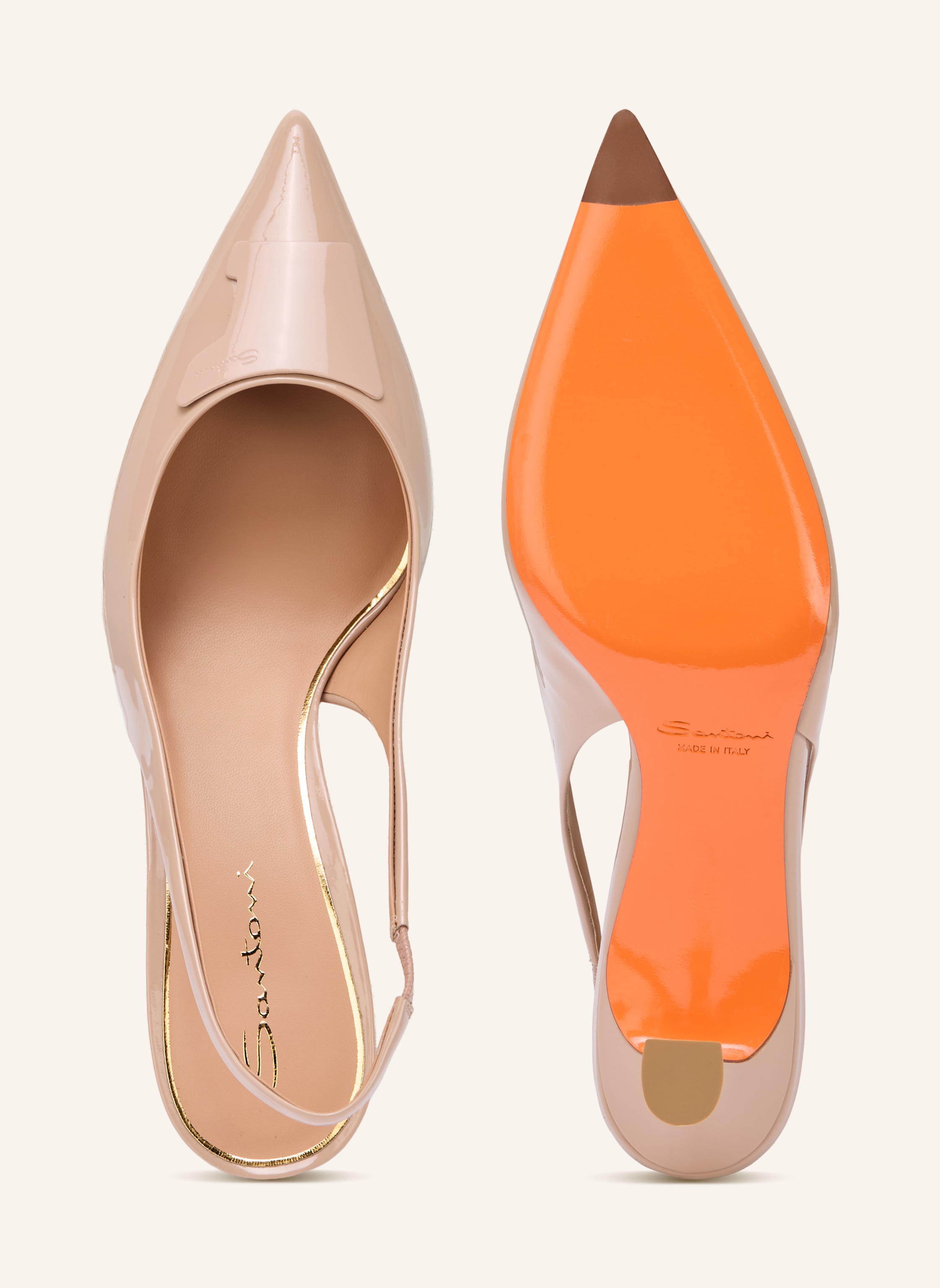 Thumbnail - Santoni Slingpumps Rajwa beige