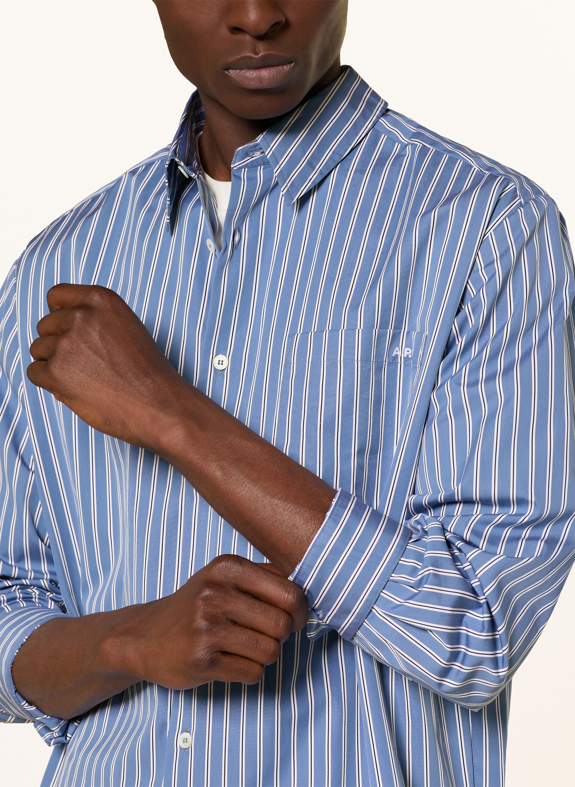 Thumbnail - A.P.C. Hemd Regular Fit blau