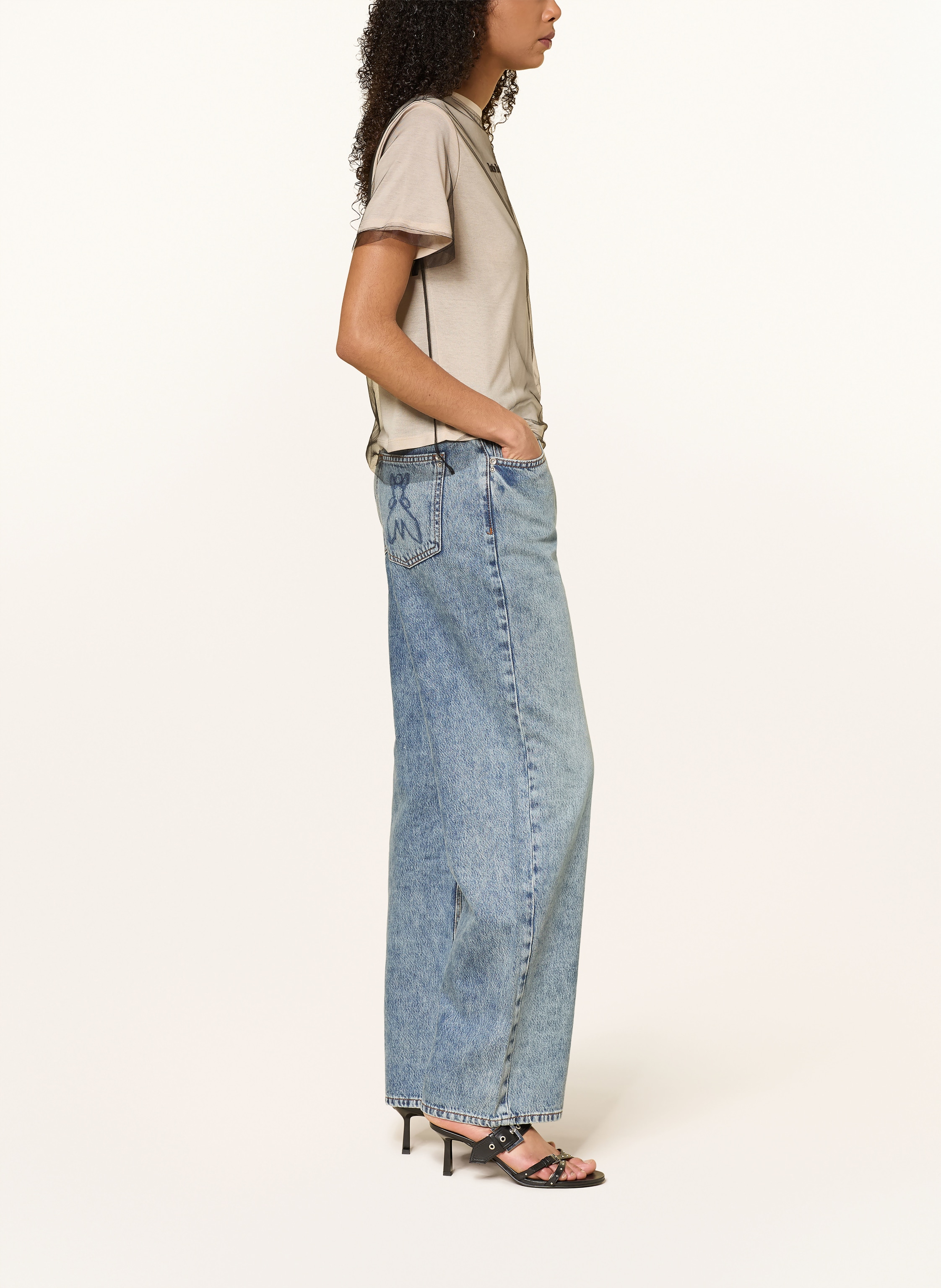 Thumbnail - Patrizia Pepe Wide Leg Jeans blau