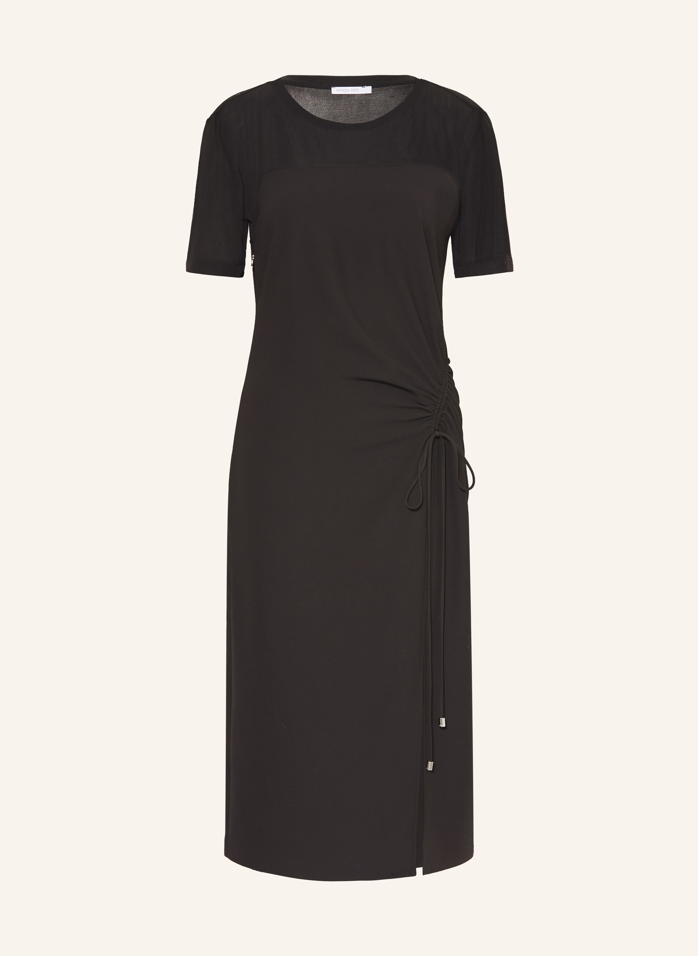 Patrizia Pepe Kleid Im Materialmix schwarz