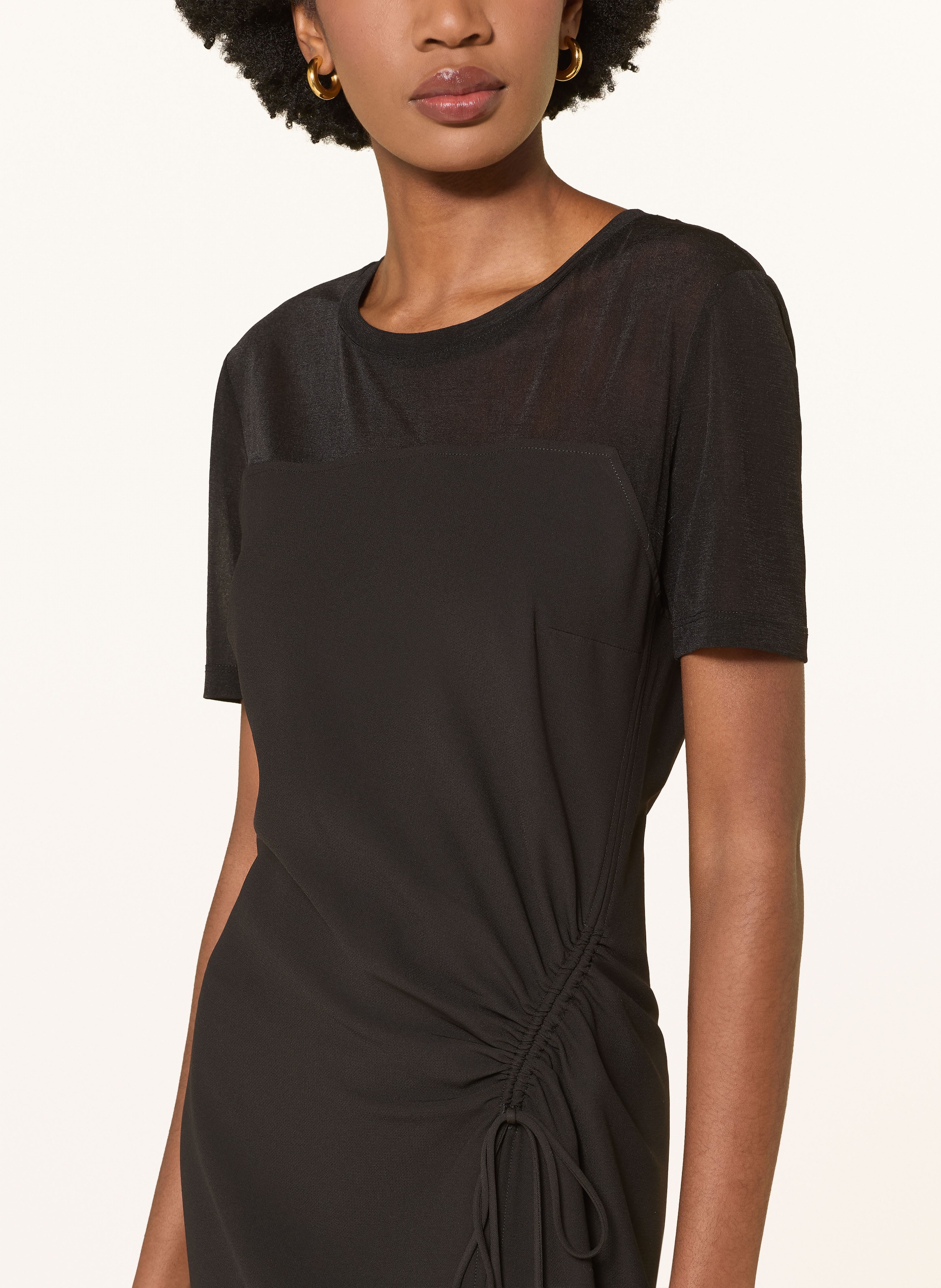 Thumbnail - Patrizia Pepe Kleid Im Materialmix schwarz