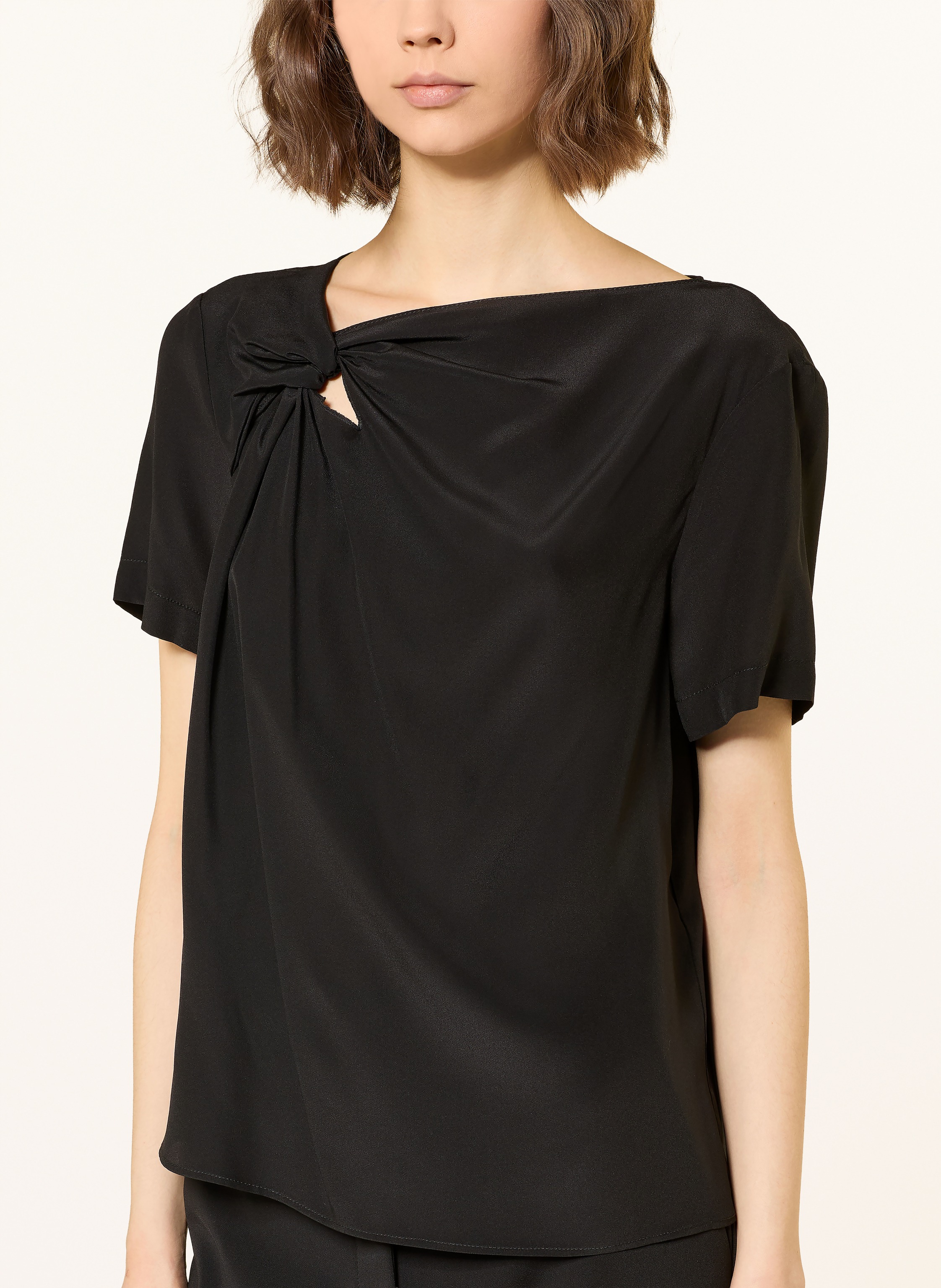 Thumbnail - Patrizia Pepe Blusenshirt Aus Seide schwarz