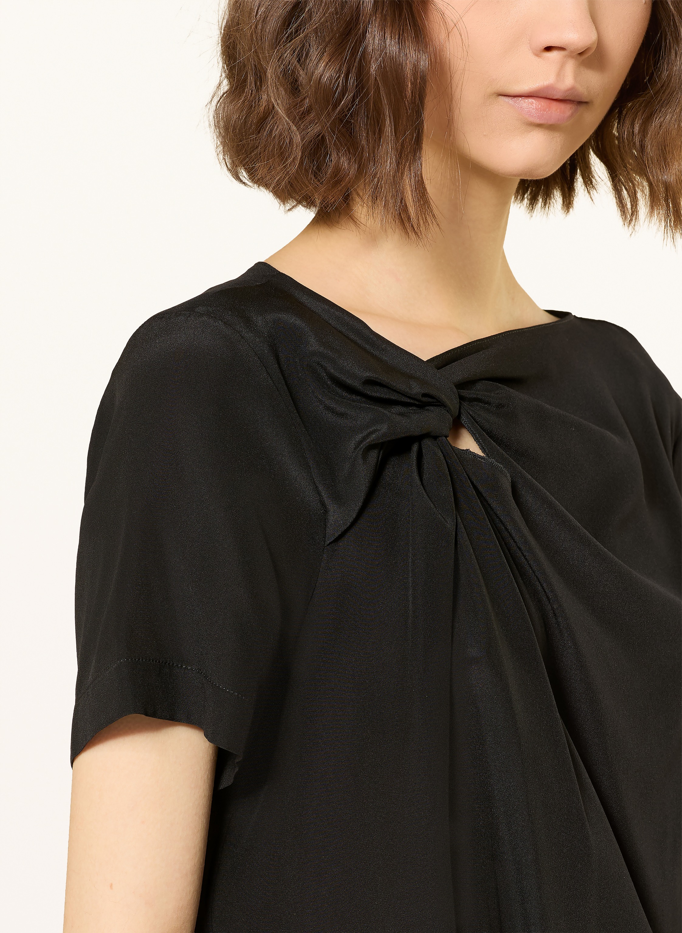 Thumbnail - Patrizia Pepe Blusenshirt Aus Seide schwarz