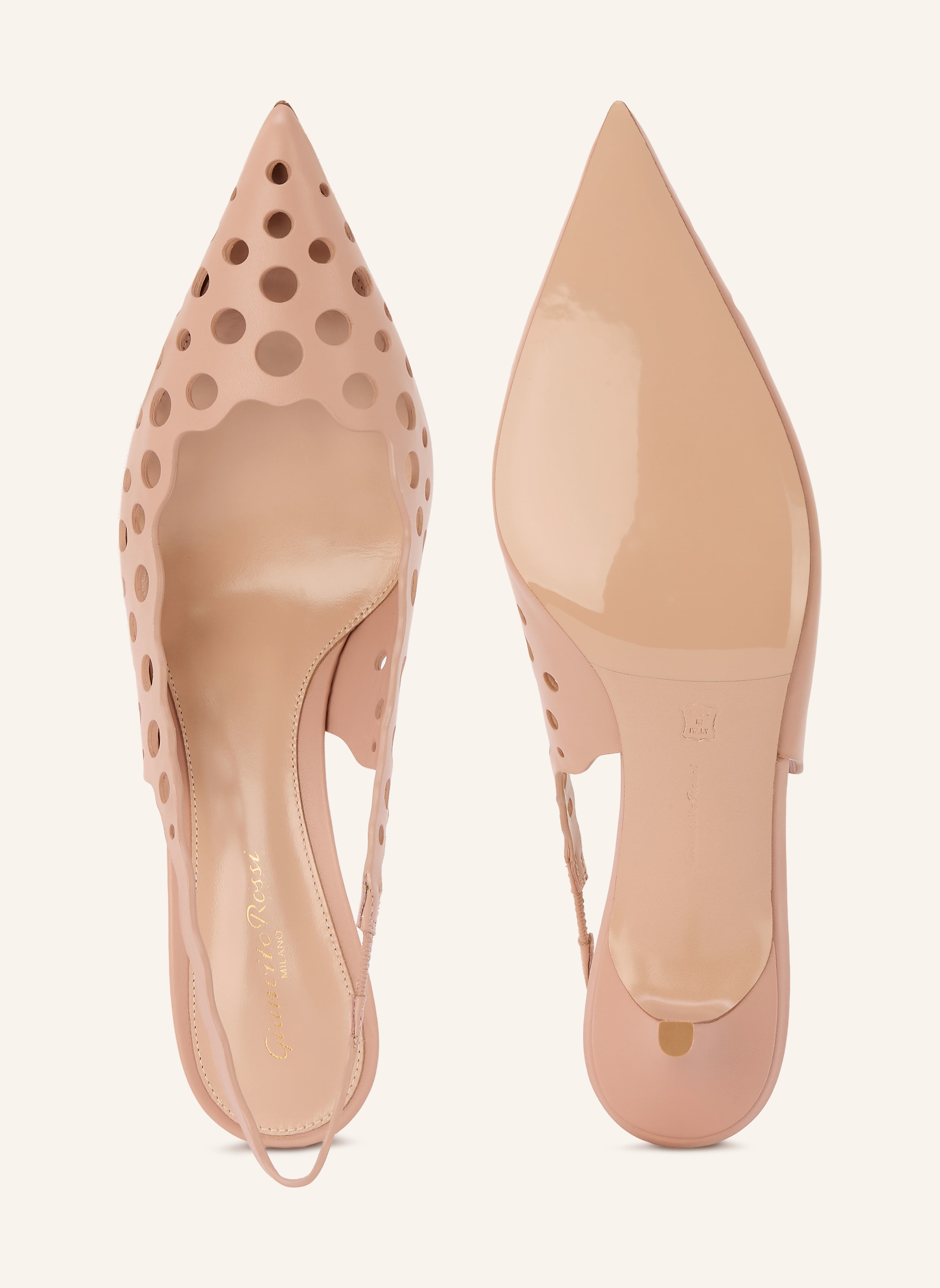 Thumbnail - Gianvito Rossi Slingpumps Mit Cut-Outs rosa