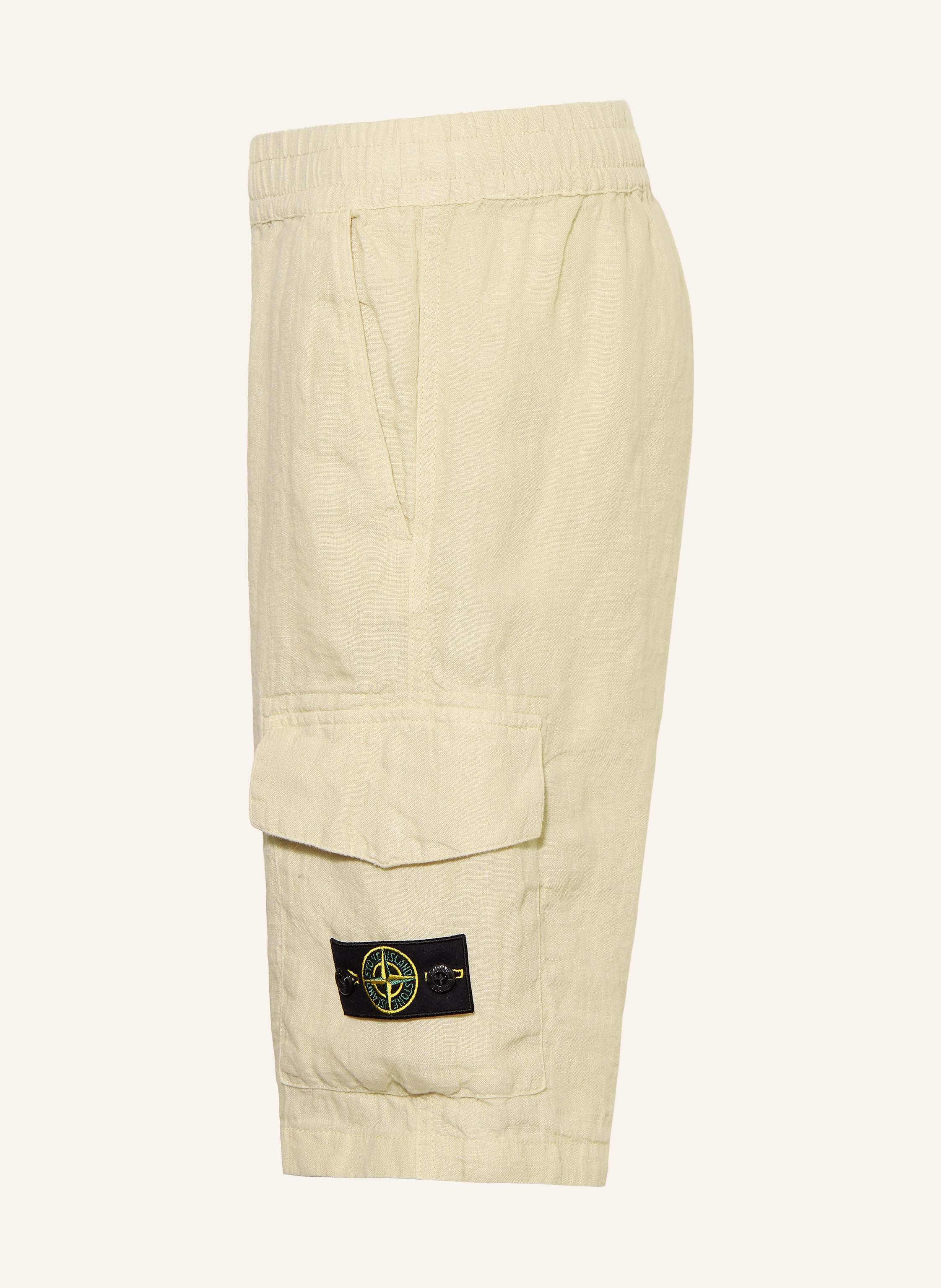 Thumbnail - Stone Island Junior Cargoshorts Regular Fit Aus Leinen beige