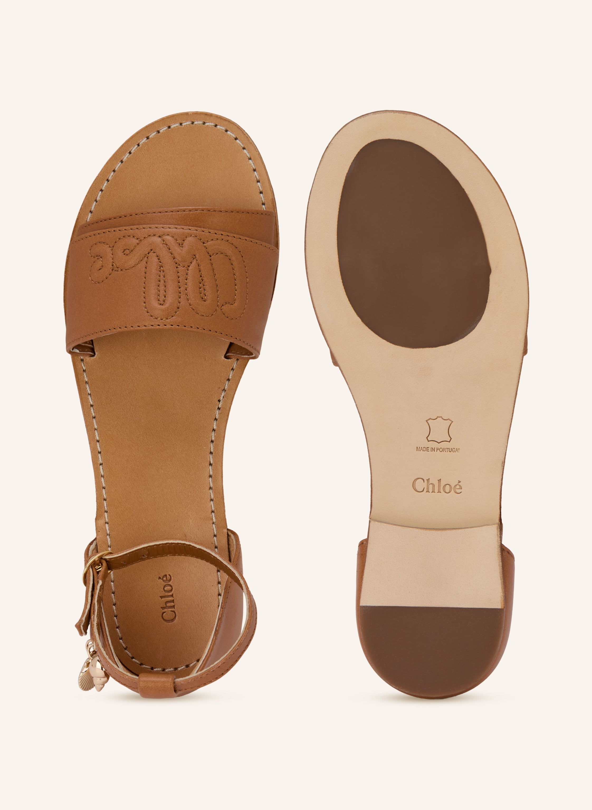 Thumbnail - Chloé Sandalen beige