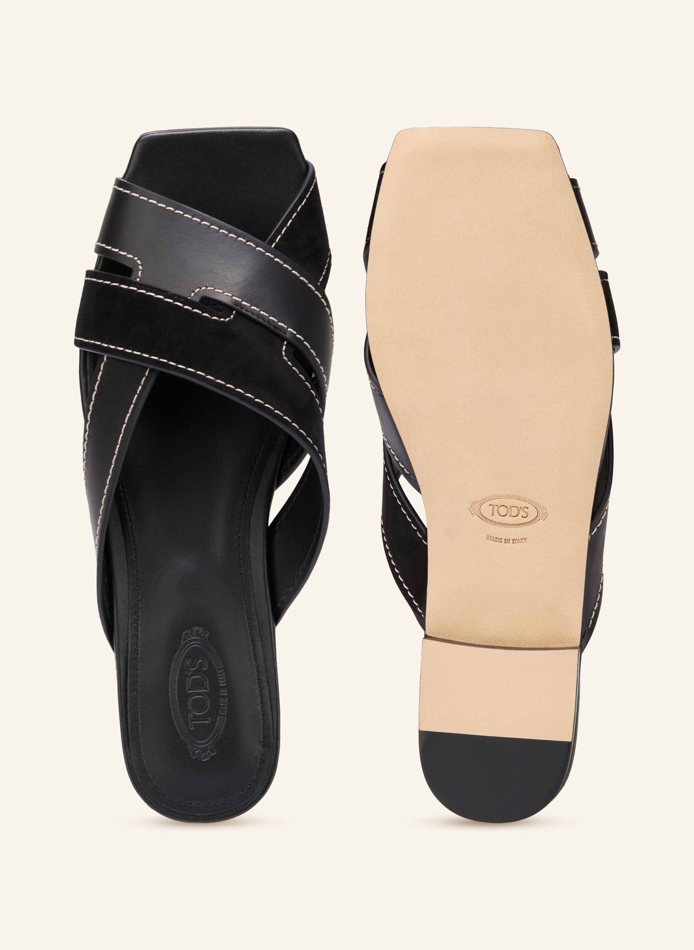 Thumbnail - Tod's Pantoletten schwarz