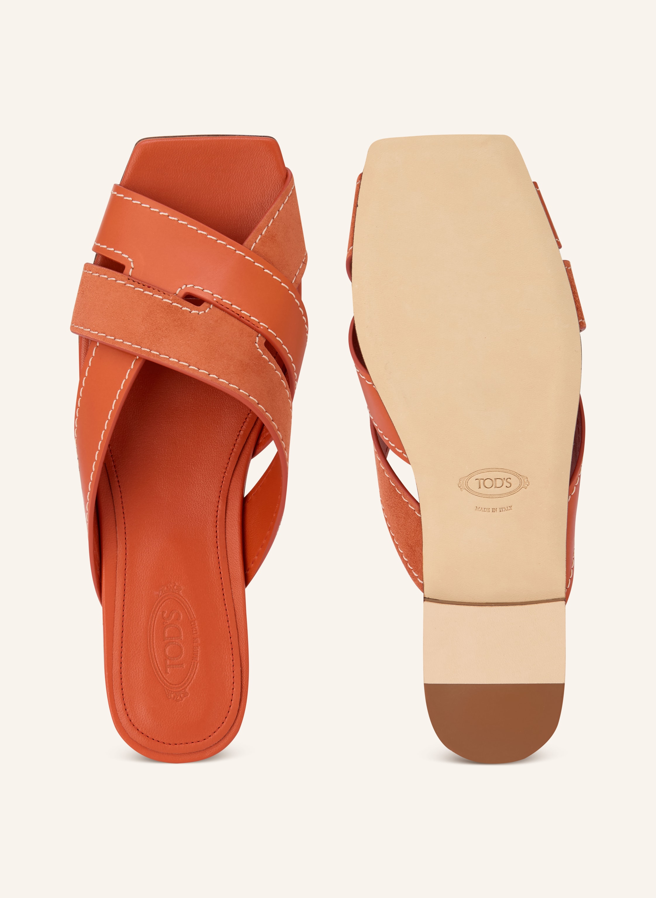 Thumbnail - Tod's Pantoletten braun