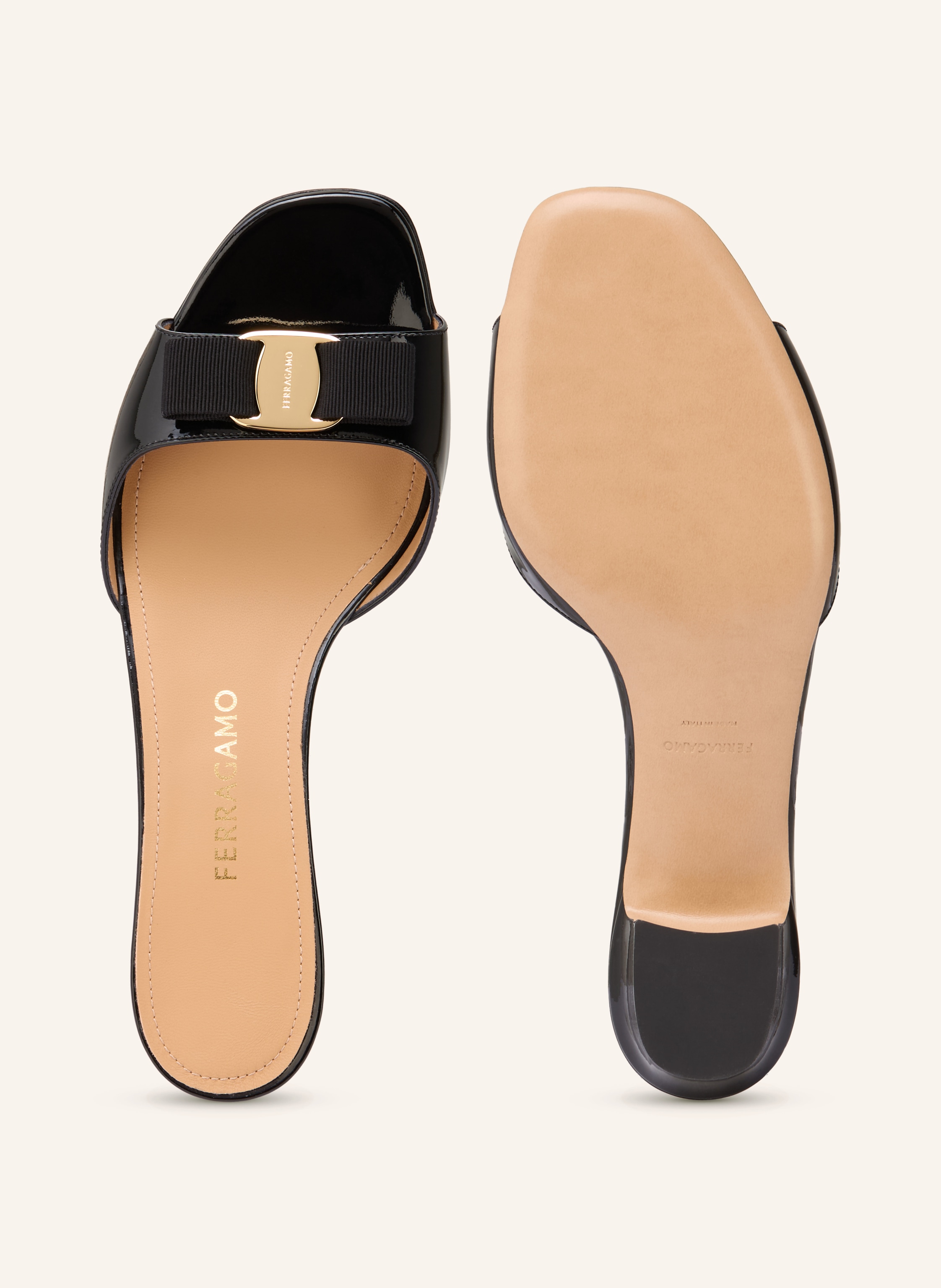 Thumbnail - Ferragamo Mules New Vara schwarz