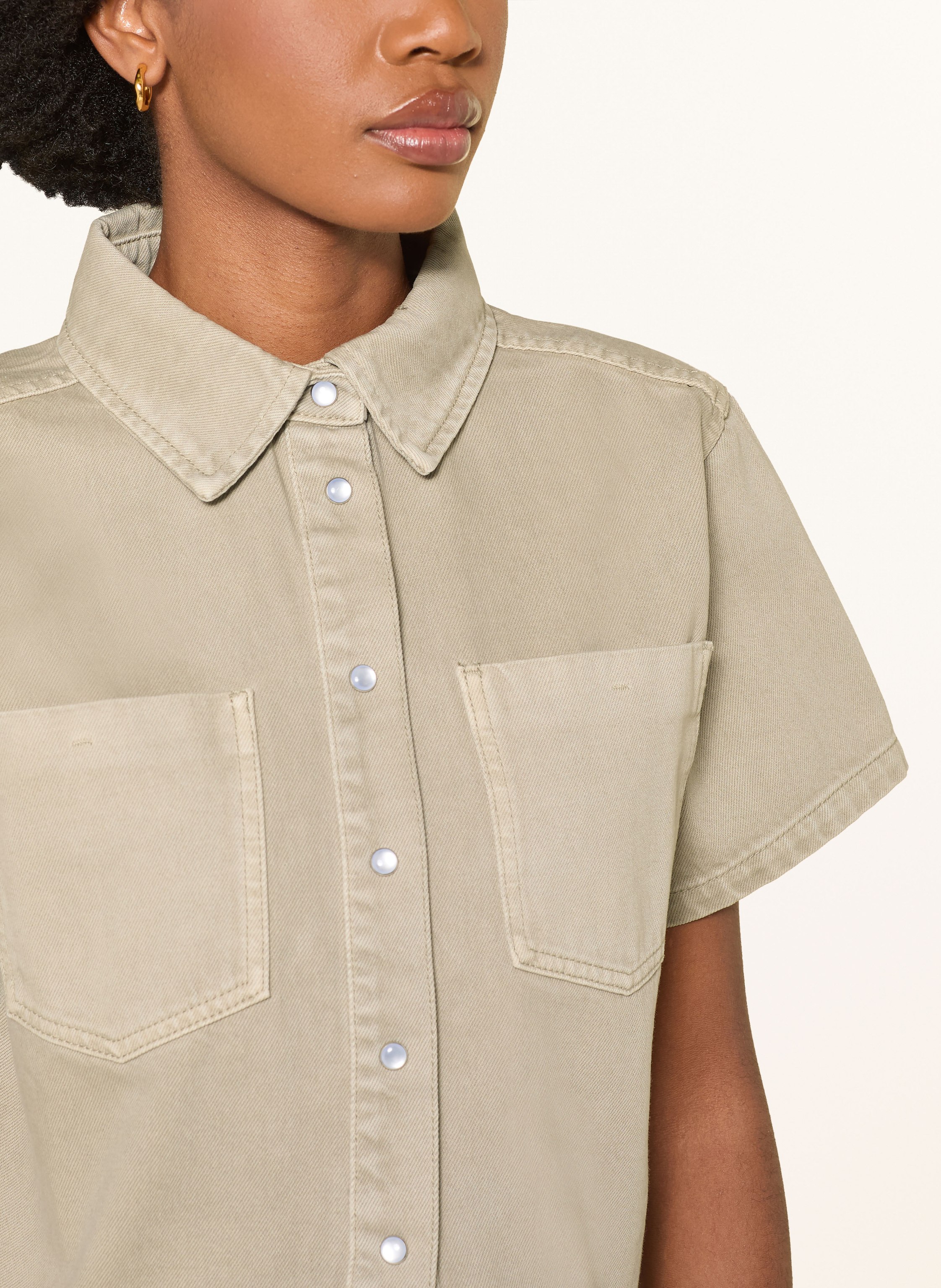 Thumbnail - Mrs & Hugs Jeansbluse gruen