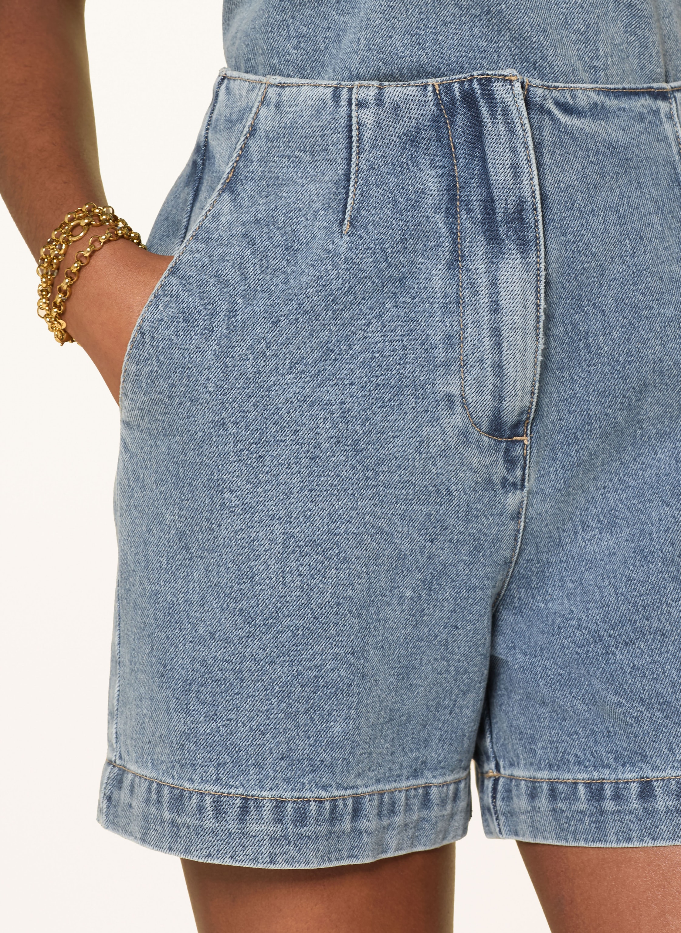 Thumbnail - Mrs & Hugs Jeansshorts blau