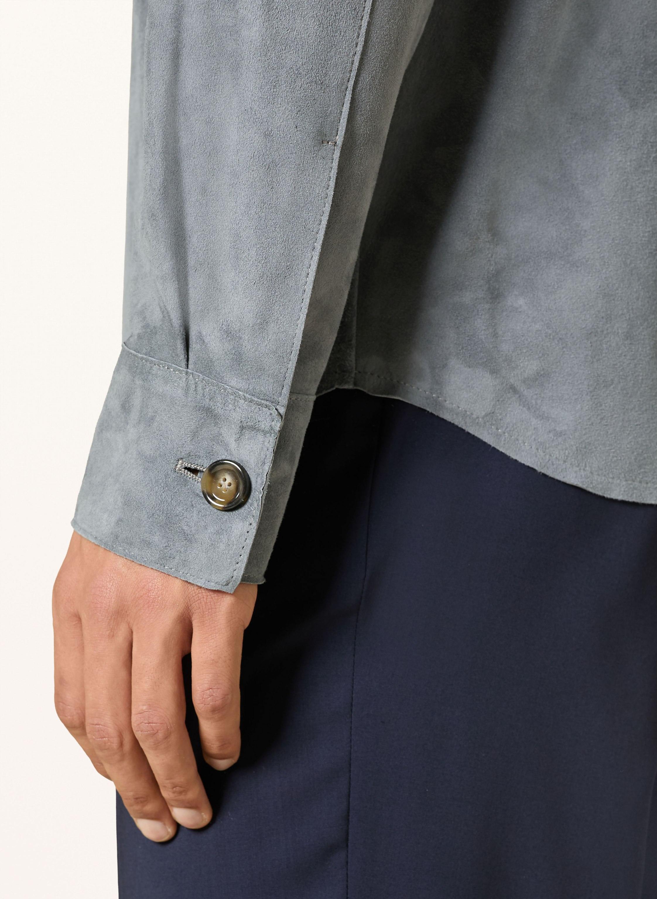 Thumbnail - Lardini Leder-Overshirt blau