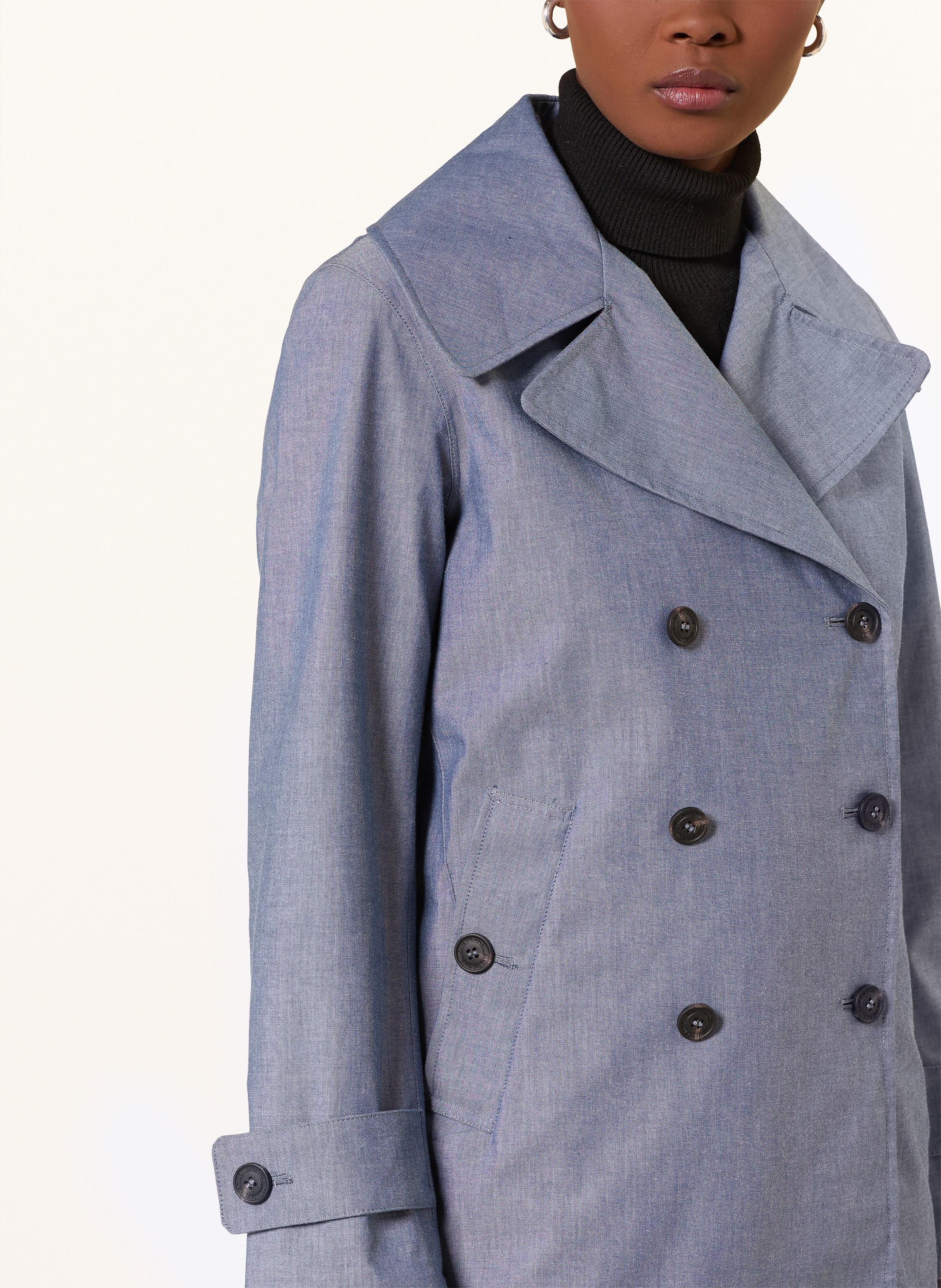 Thumbnail - Save The Duck Trench-Jacke Sela In Jeansoptik blau